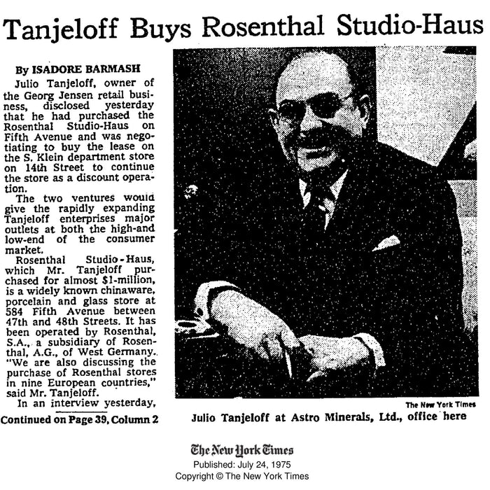 Julio Tanjeloff buys Rosenthal Studio-Haus