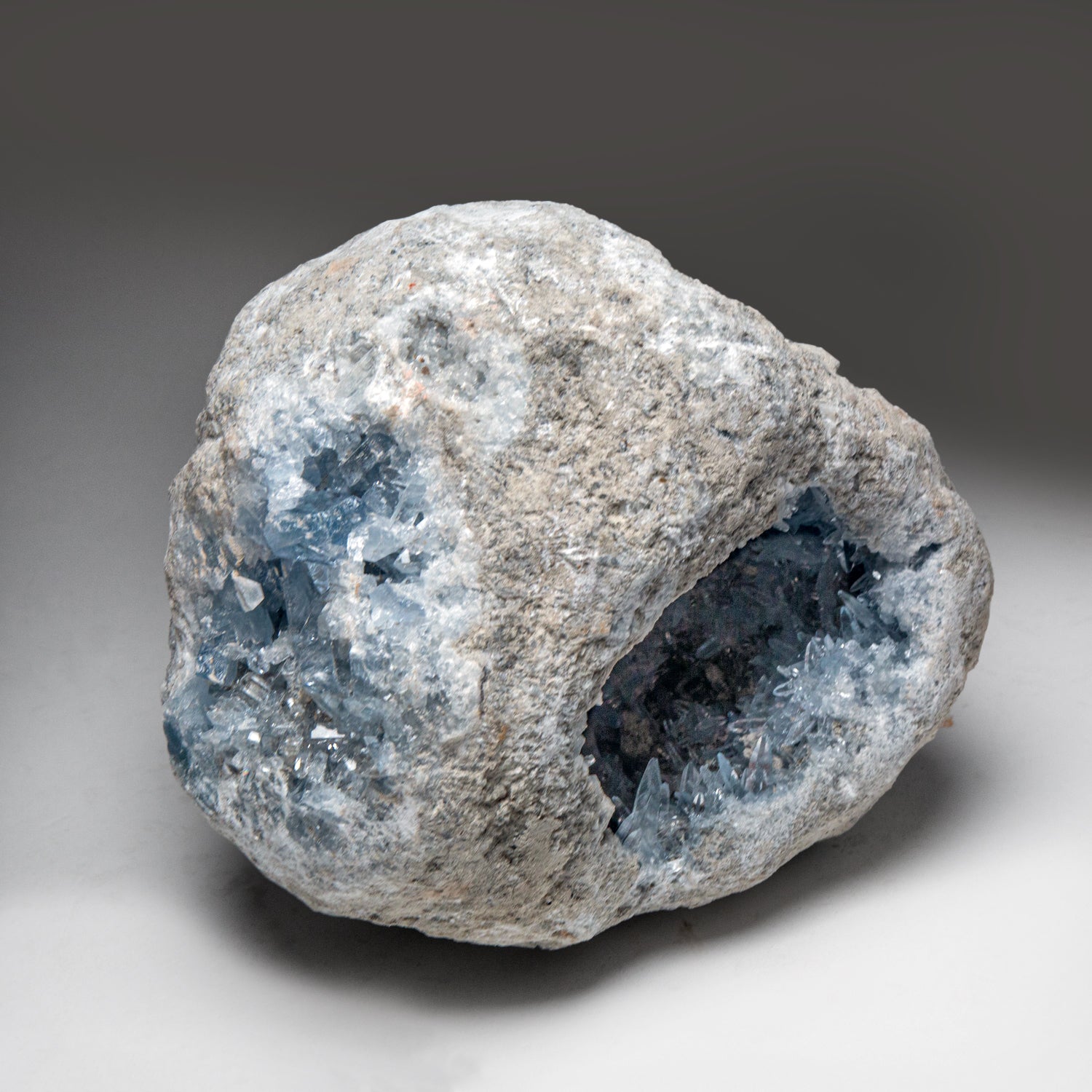 Blue Celestite Cluster Geode From Sankoany, Ketsepy Mahajanga, Madagascar (13.8 lbs)