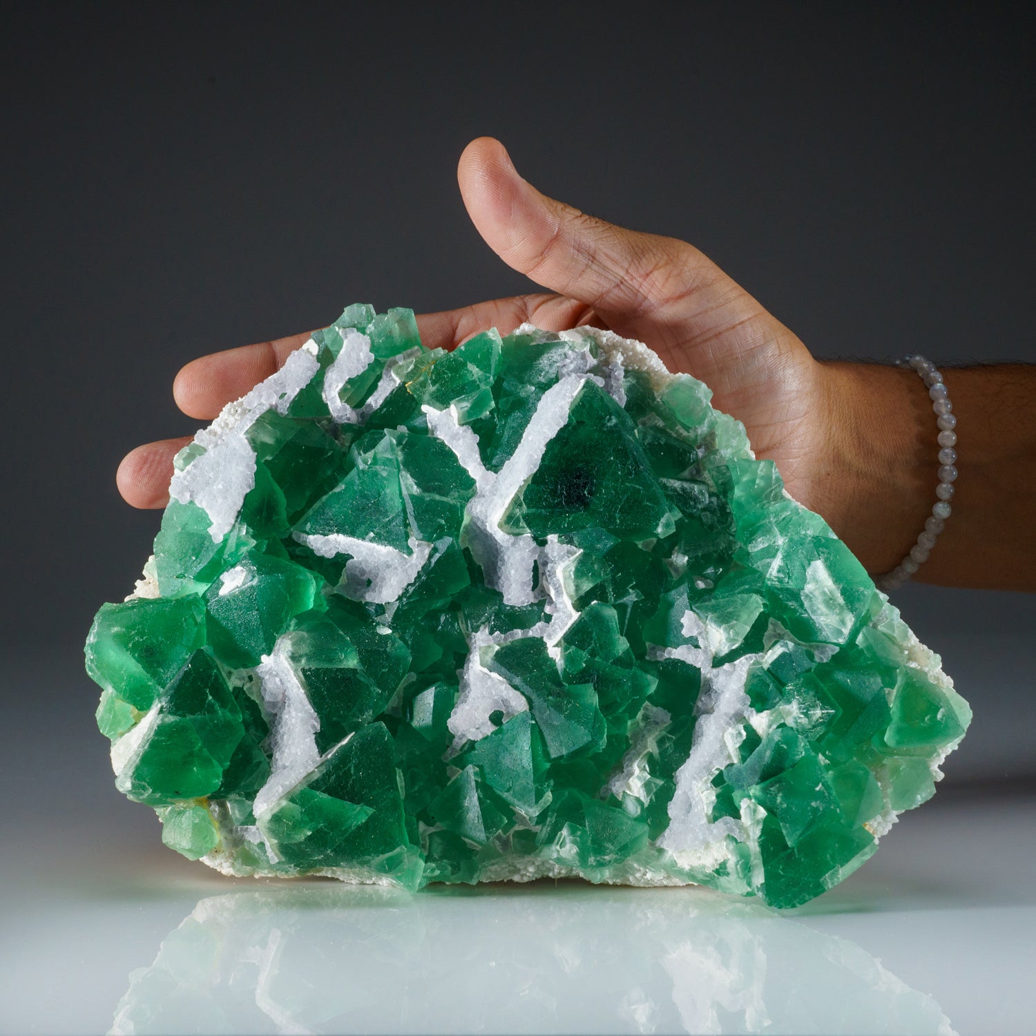 Green Fluorite and Calcite from Shanhua Pu Mine, Xianghualing, Hunan Province, China