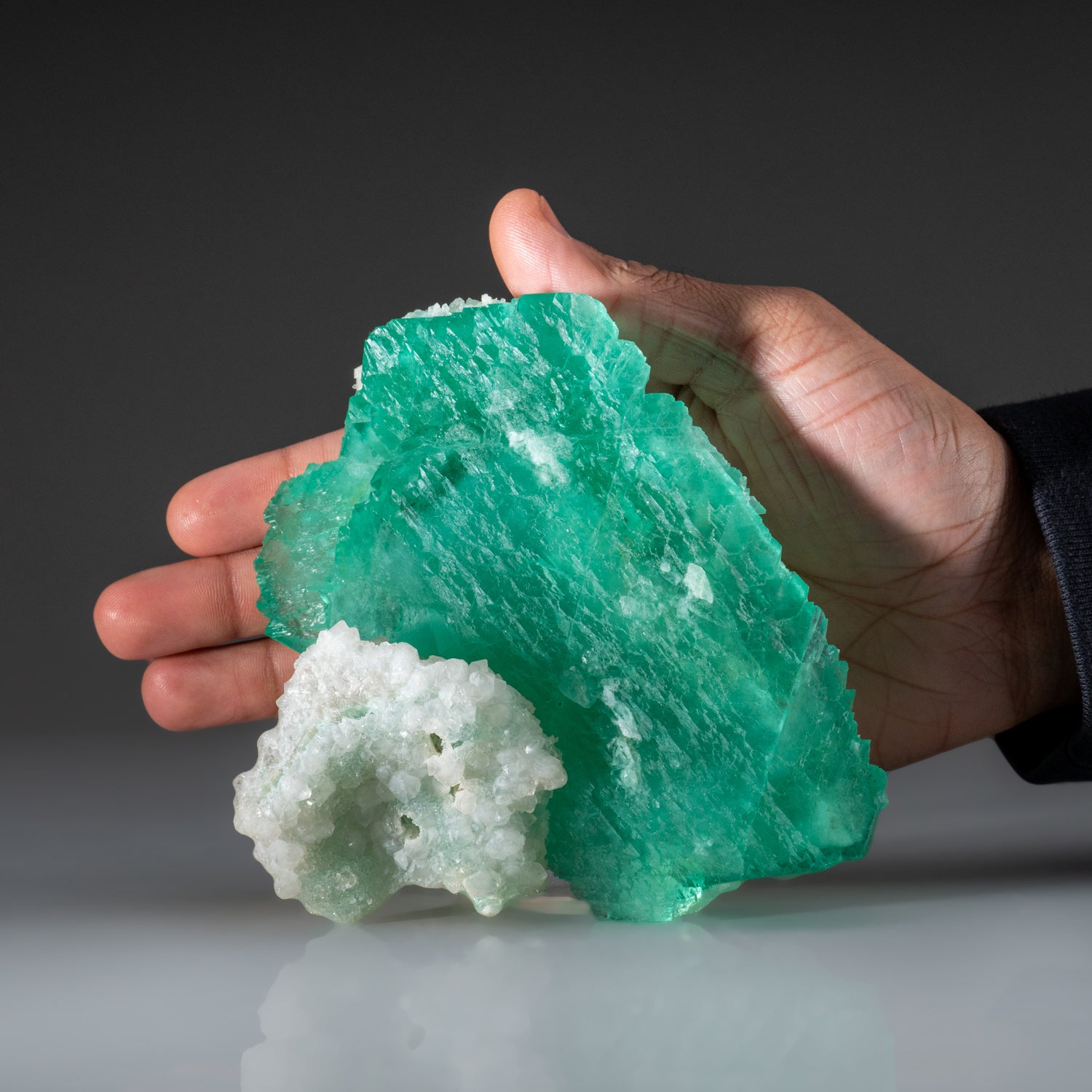 Green Fluorite with QUartz from Yaogangxian Mine, Nanling Mountains, Hunan Province, China