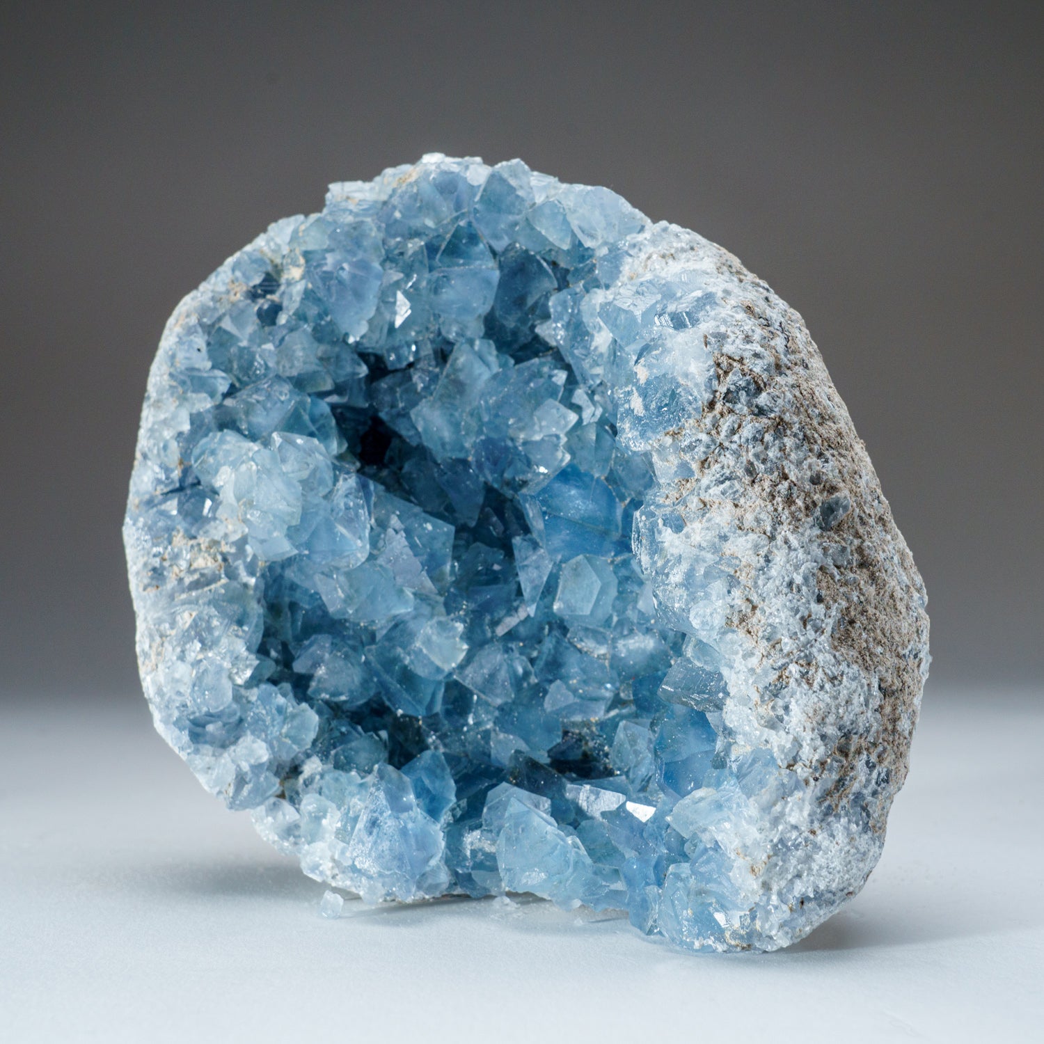 Blue Celestite Cluster Geode From Sankoany, Ketsepy Mahajanga, Madagascar (6 lbs)