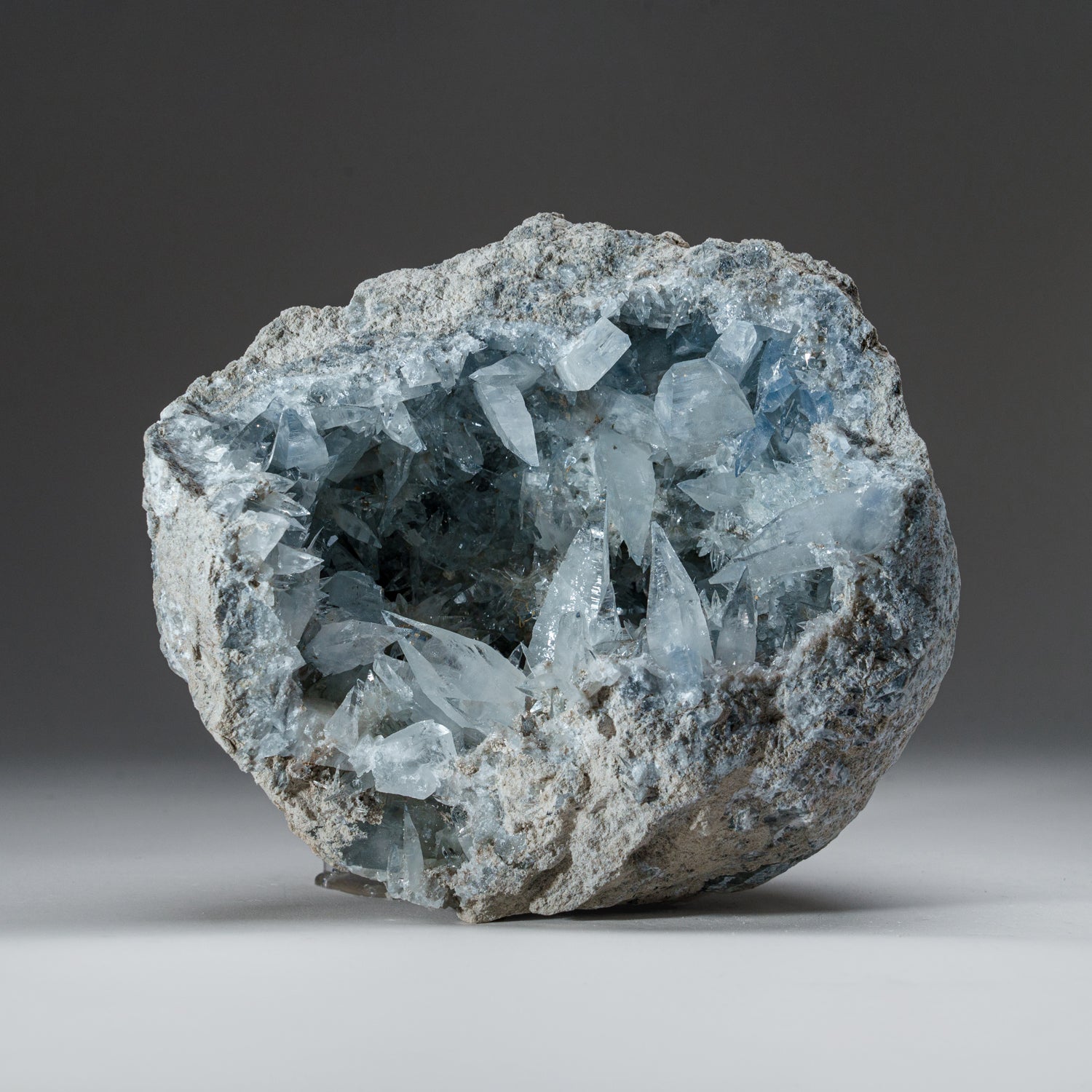 Blue Celestite Cluster Geode From Sankoany, Ketsepy Mahajanga, Madagascar (13.5 lbs)