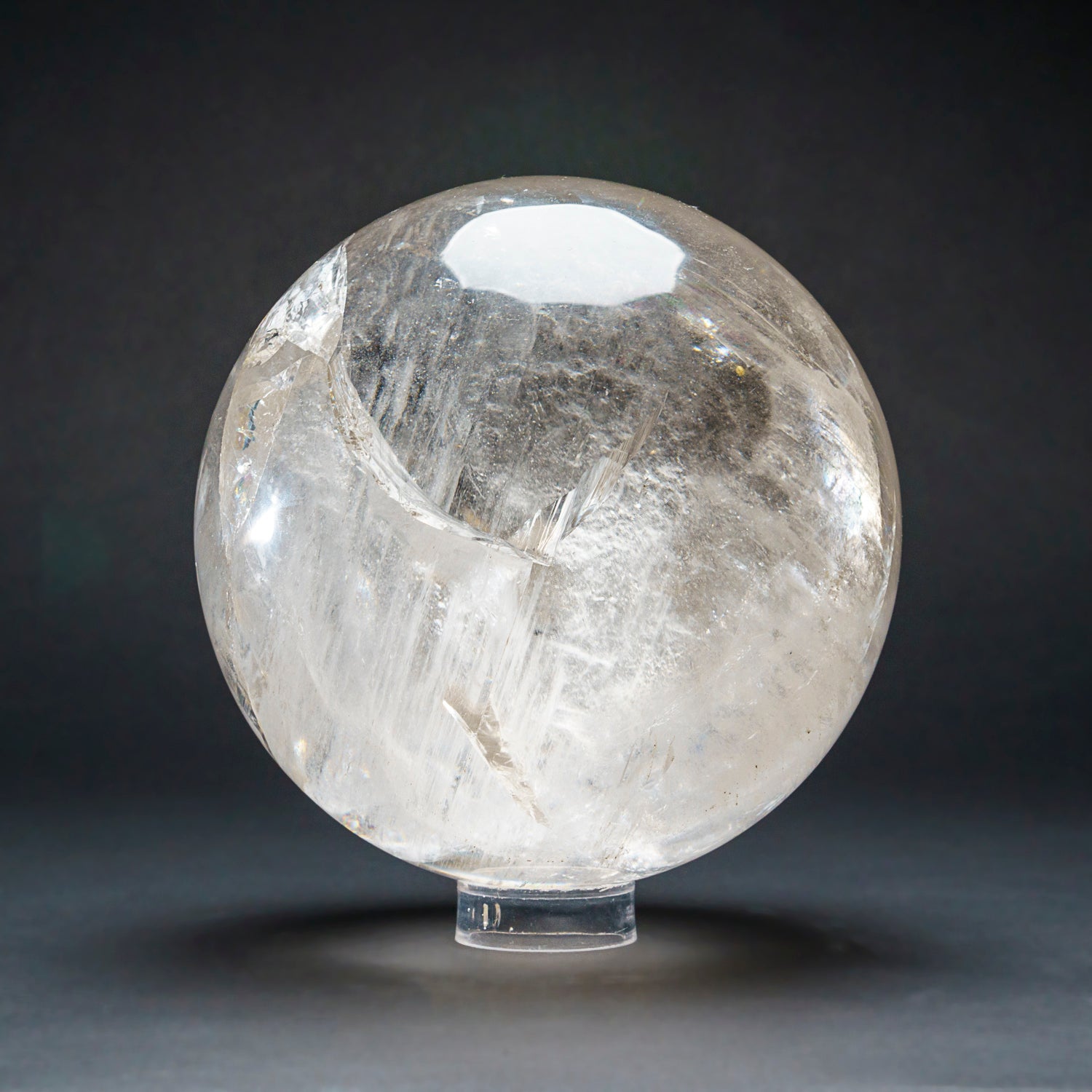 Large Genuine Polished Clear Quartz Sphere (16 lbs)