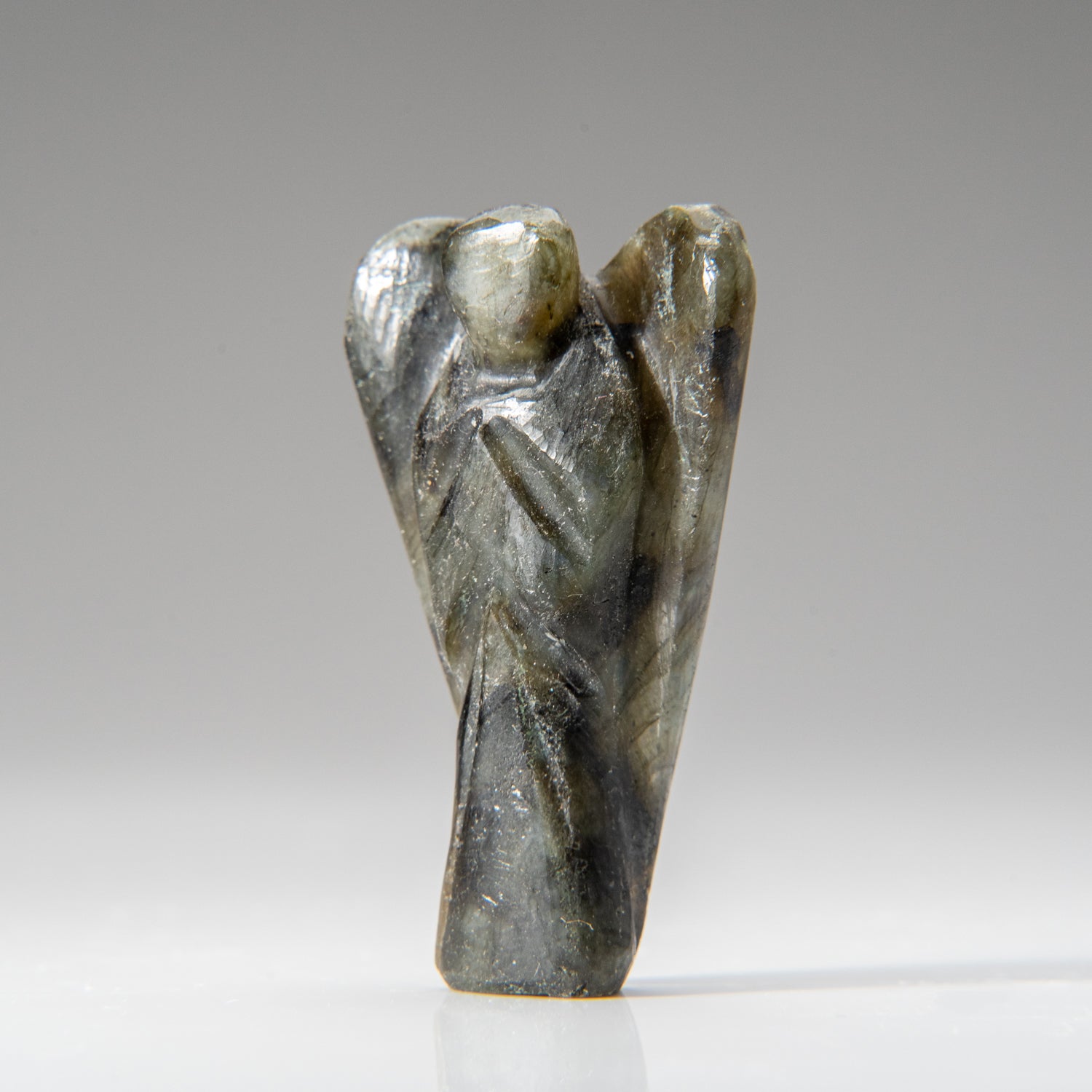 Genuine Polished Labradorite Crystal Healing Angel Carving (30.7 grams)