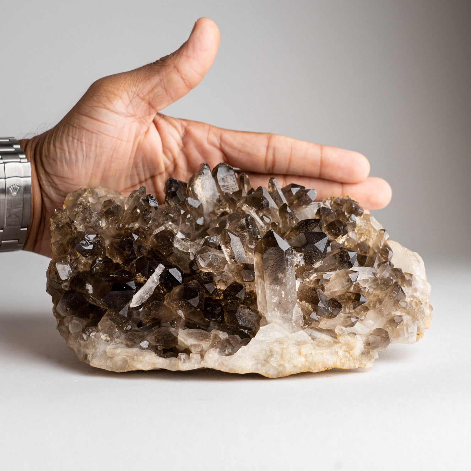 Genuine Smoky Quartz Crystal Cluster from Mina Gerais, Brazil (3.5 lbs)