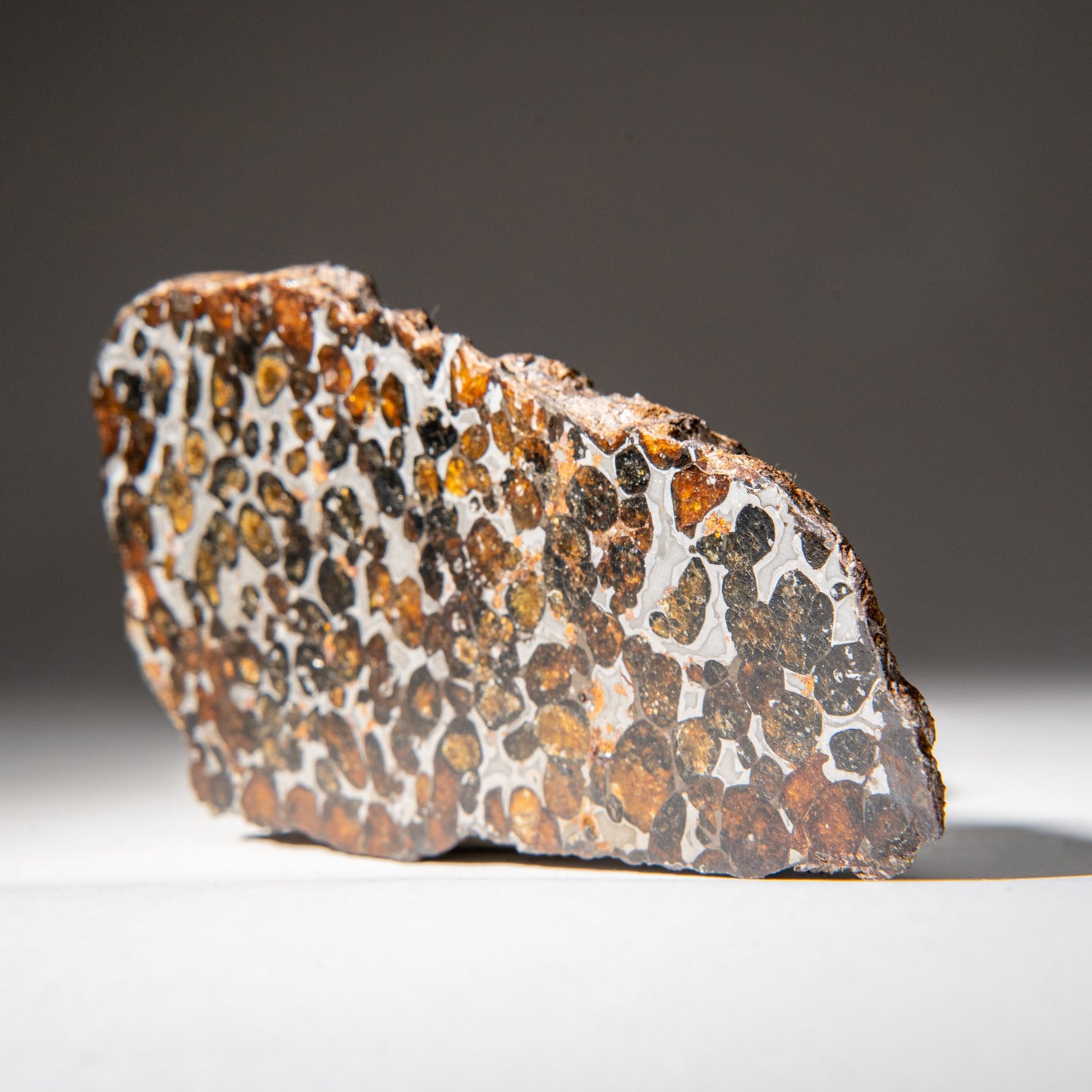 Genuine Sericho Pallasite Meteorite Slab (394.3 grams)