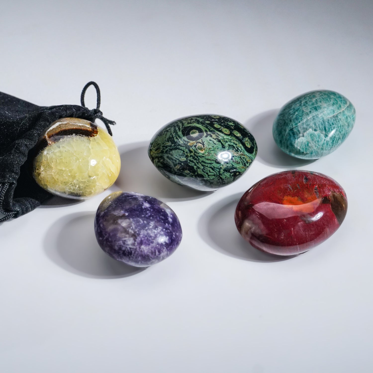 5 Genuine Palm Stones (Grounding Pouch)