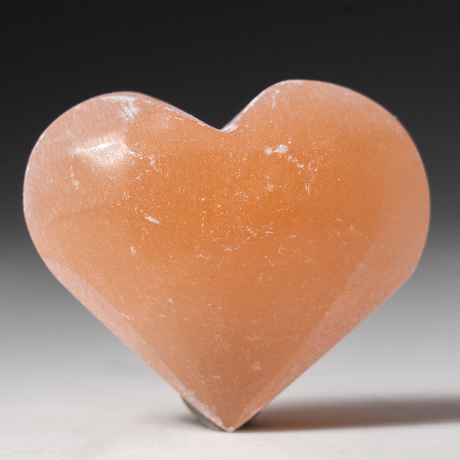 Genuine Natural Orange Selenite Crystal Heart from Morocco (Small)