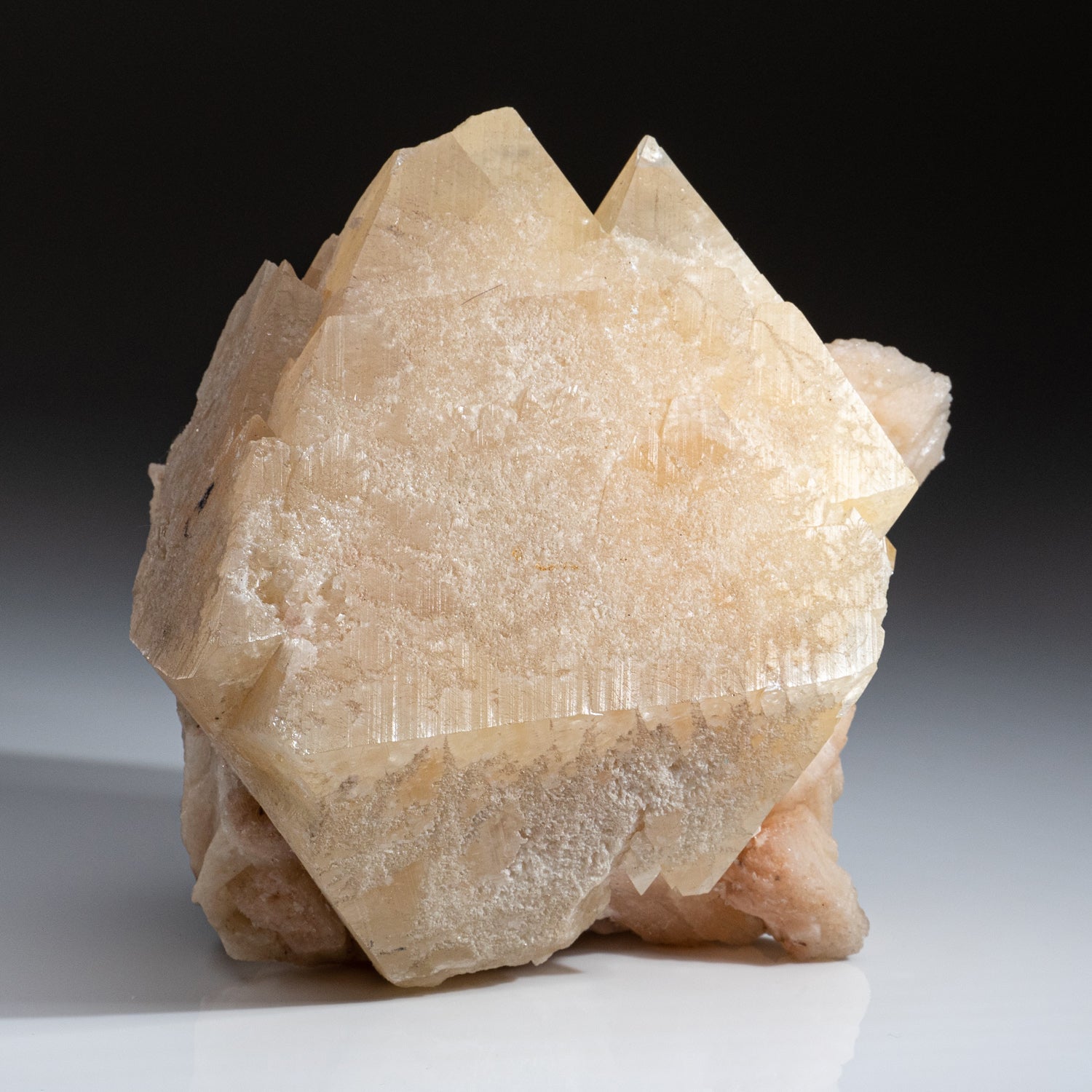 Powellite Crystal on Stilbite From Jalgaon, Maharashtra State, India