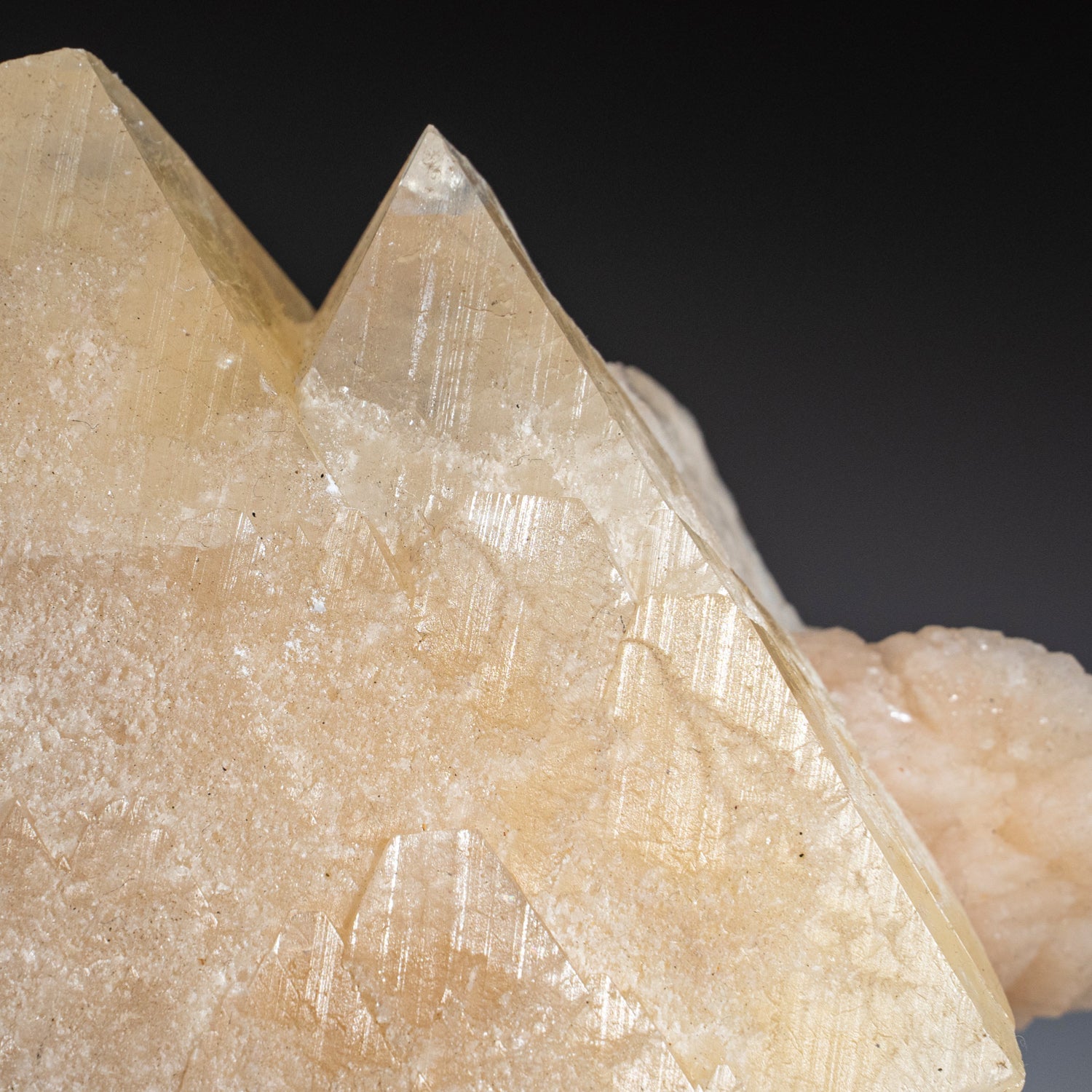 Powellite Crystal on Stilbite From Jalgaon, Maharashtra State, India