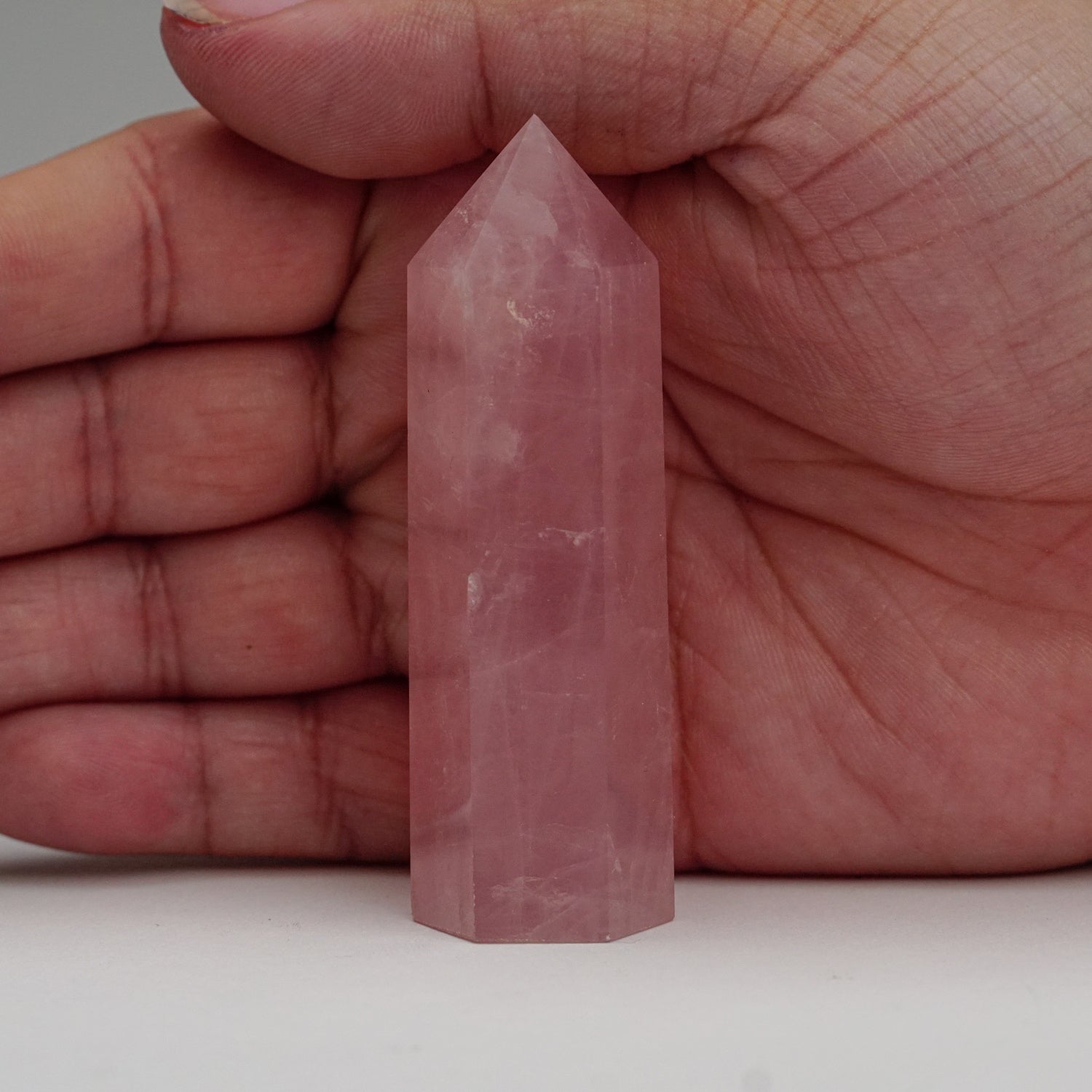Rose Quartz Polished Point from Brazil (54.2 grams)