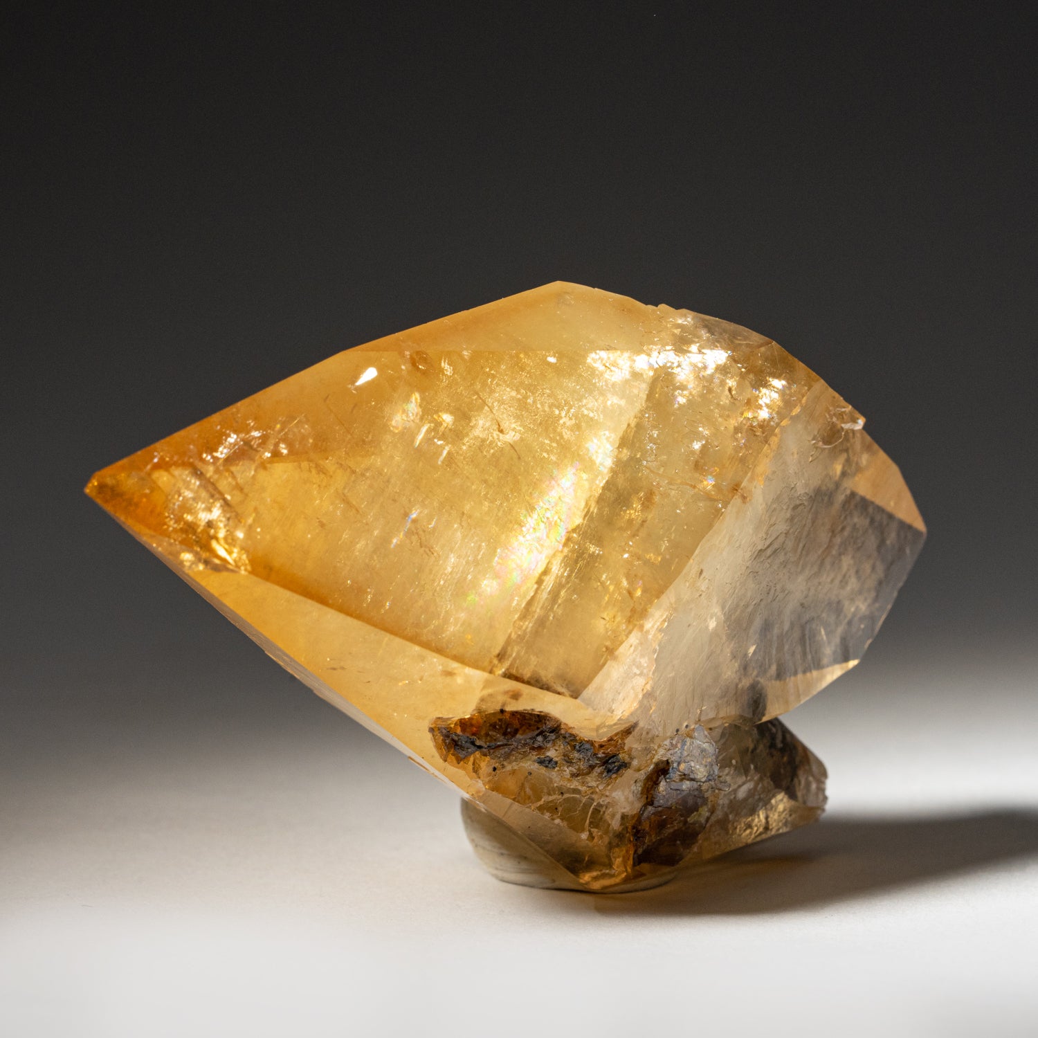 Twinned Golden Calcite Crystal from Elmwood Mine, Tennessee (75.2 grams)