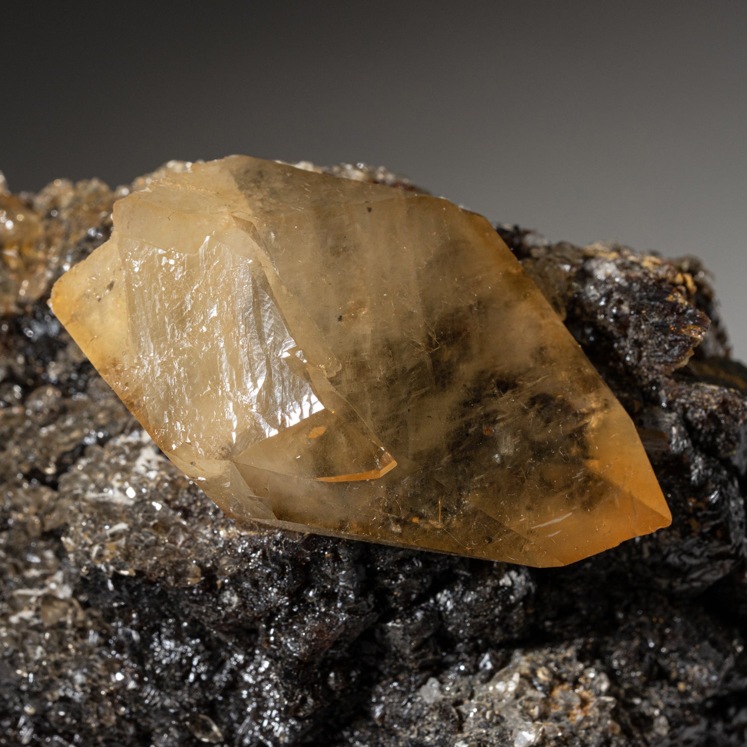 Twinned Golden Calcite Crystal from Elmwood Mine, Tennessee (3.3 lbs)