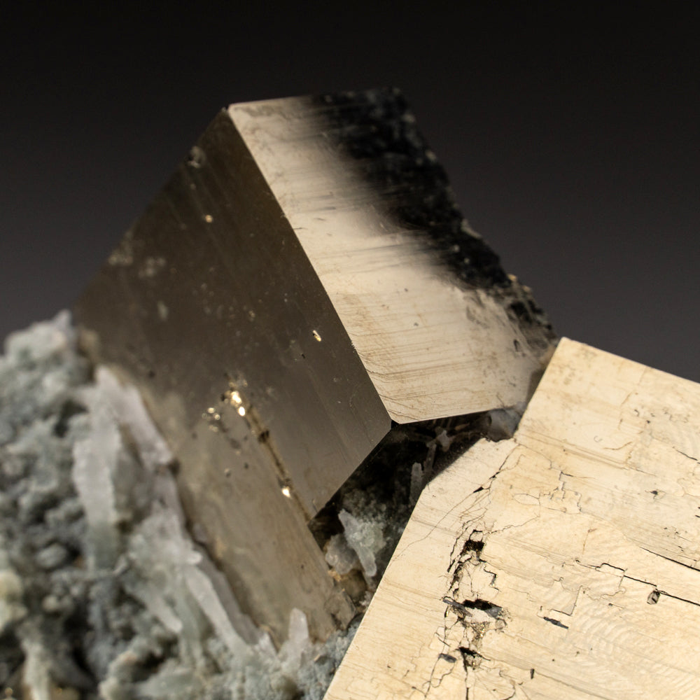 Pyrite on Quartz from Daye Mine, Hubei Province, China