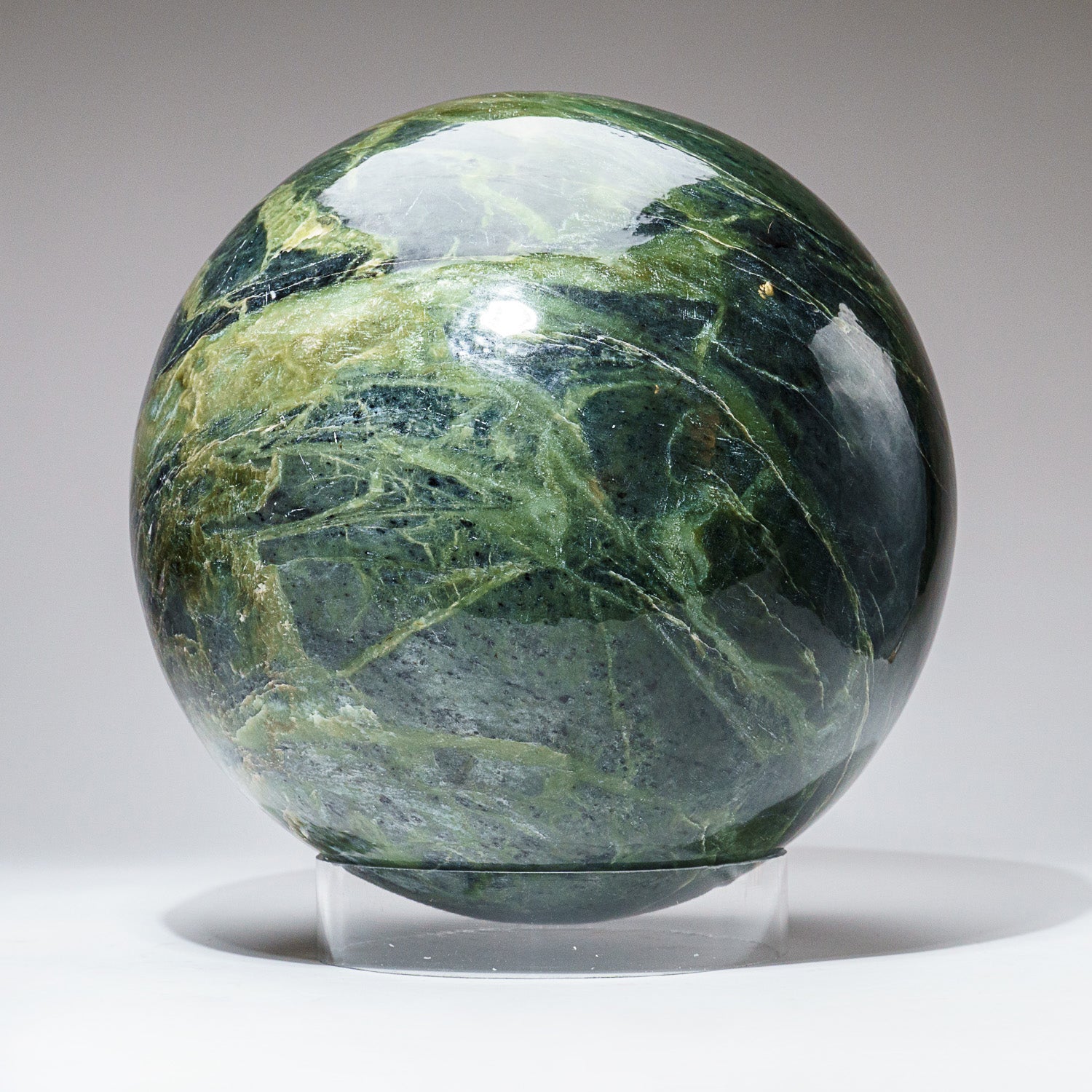 Huge Genuine Polished Nephrite Jade Sphere from Pakistan (65 lbs)