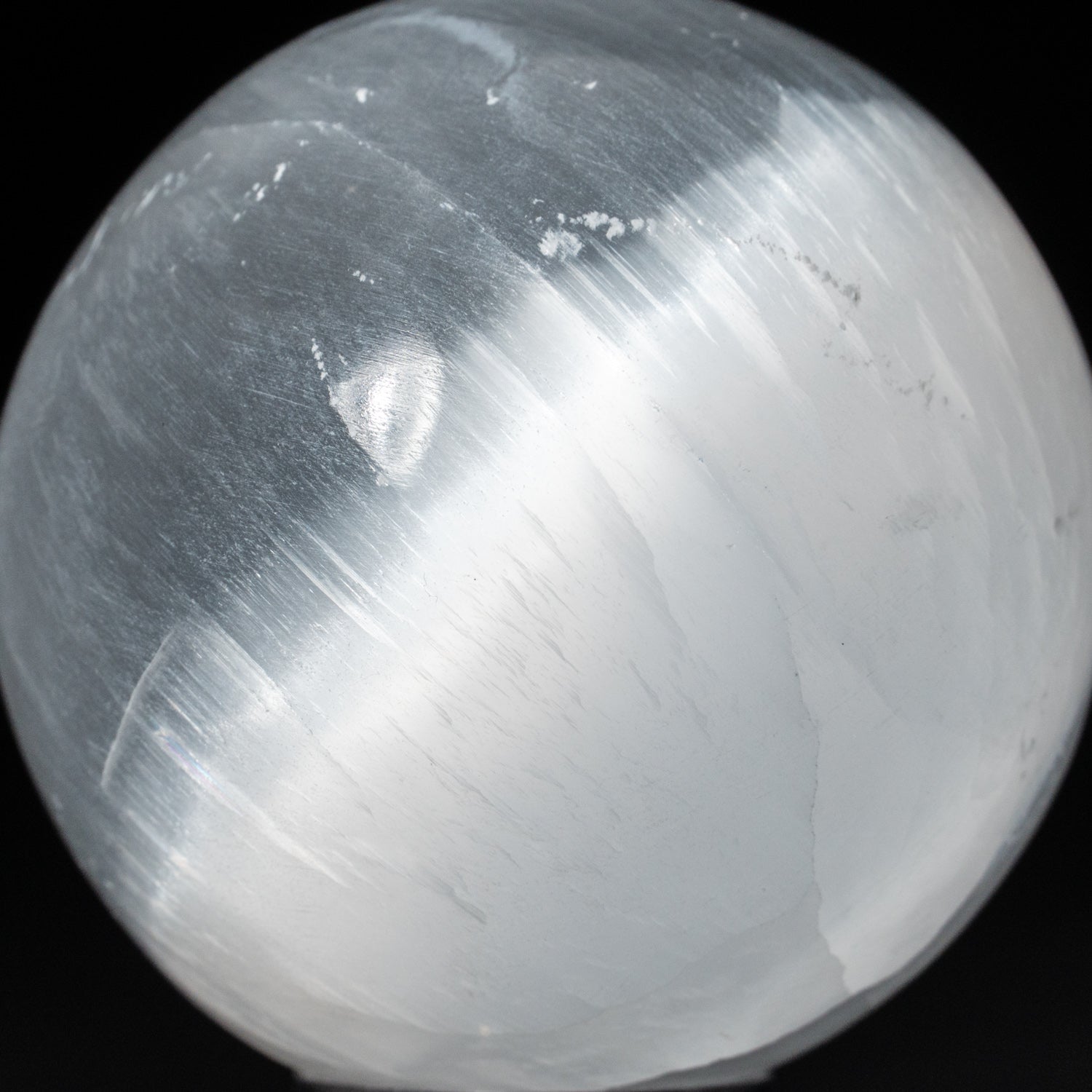 Genuine Natural Cats Eye Selenite Sphere - Small (2.5'', 258.6 grams)