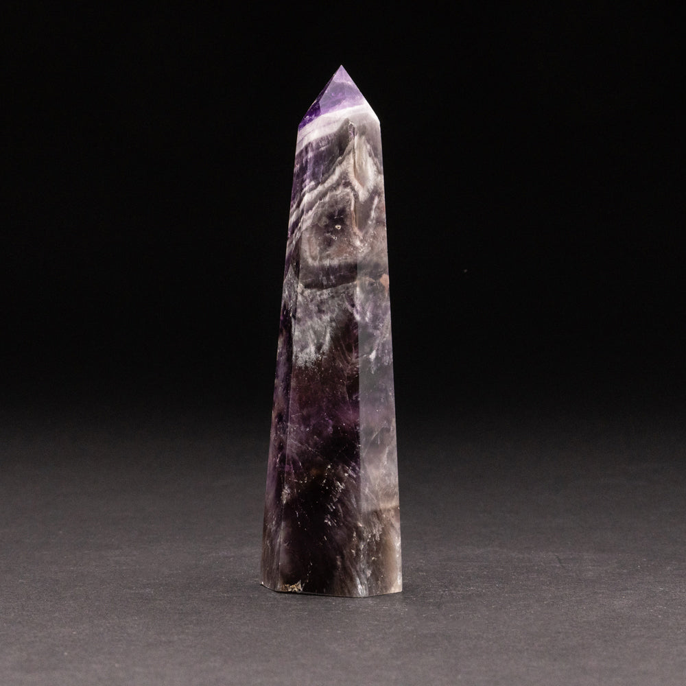 Polished Chevron Amethyst Point from Brazil (199 grams)