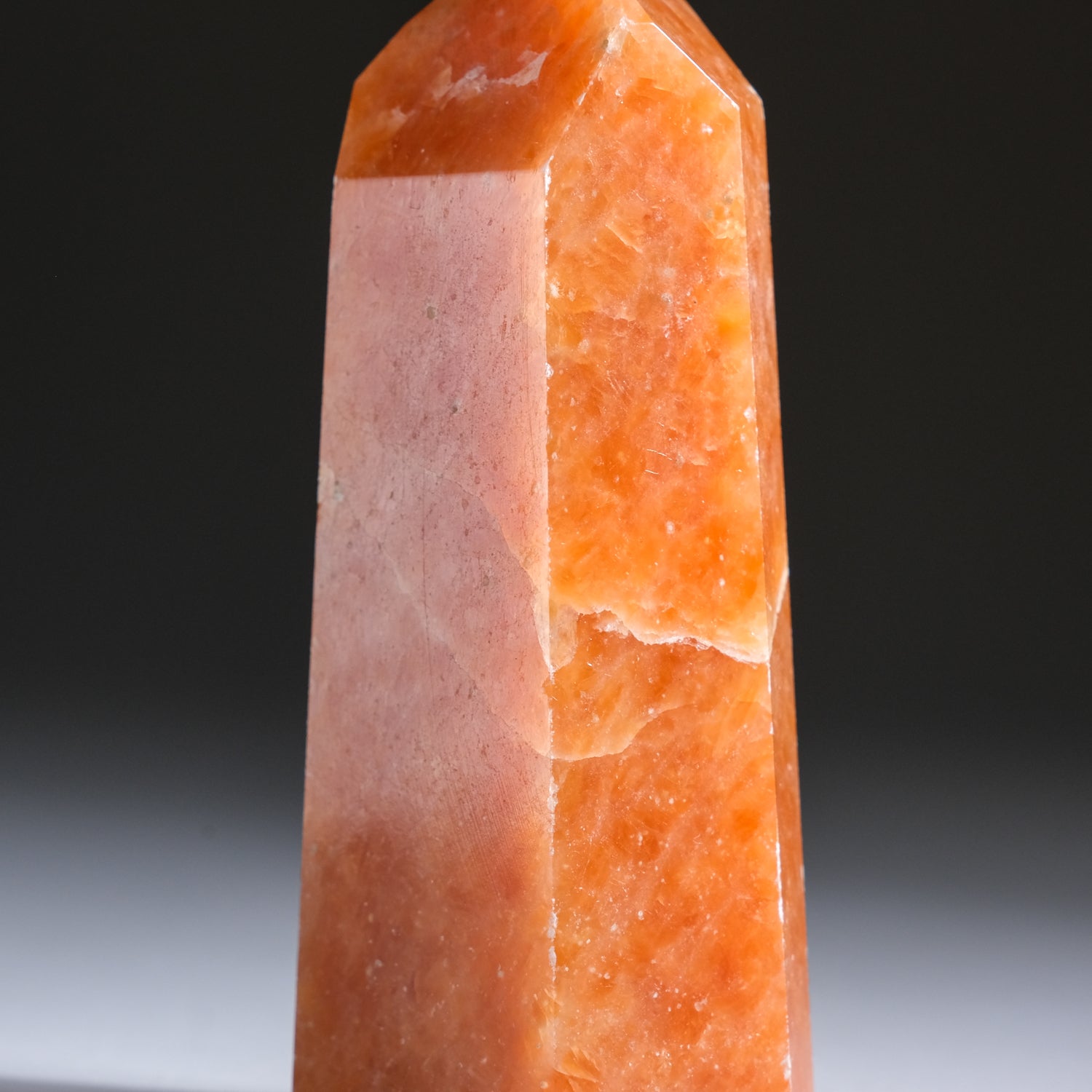 Tangerine Quartz Obelisk From Brazil (208.5 grams)
