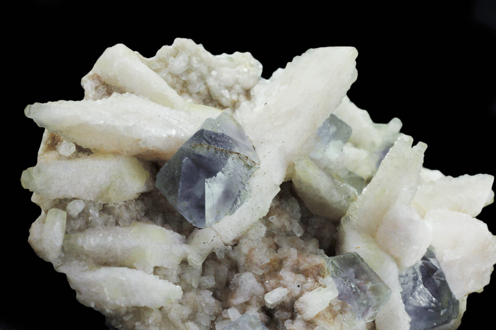 Calcite with Fluorite From Yaogangxian Mine, Nanling Mountains, Hunan Province, China