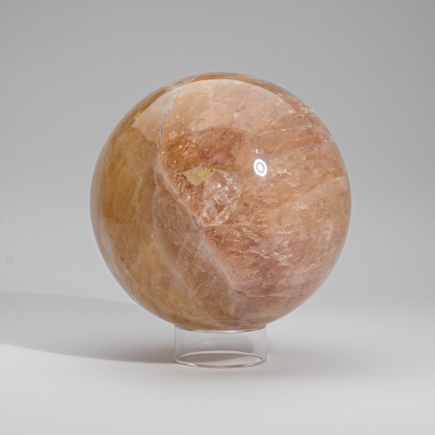 Polished Rose Quartz Sphere from Madagascar (6.75" Diameter, 17.2 lbs)
