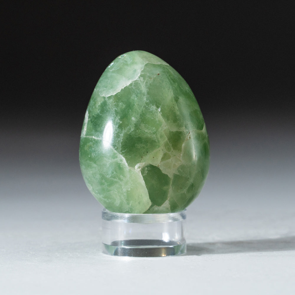 Polished Green Fluorite Egg from Argentina
