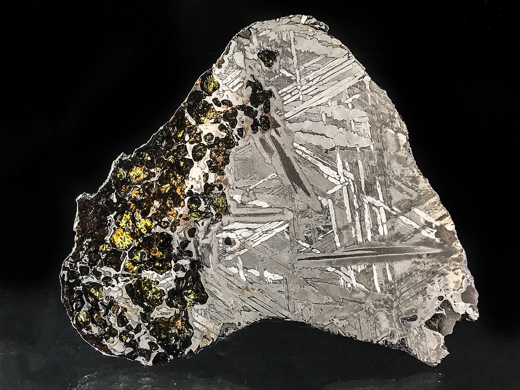 Seymchan Pallasite Meteorite Slab