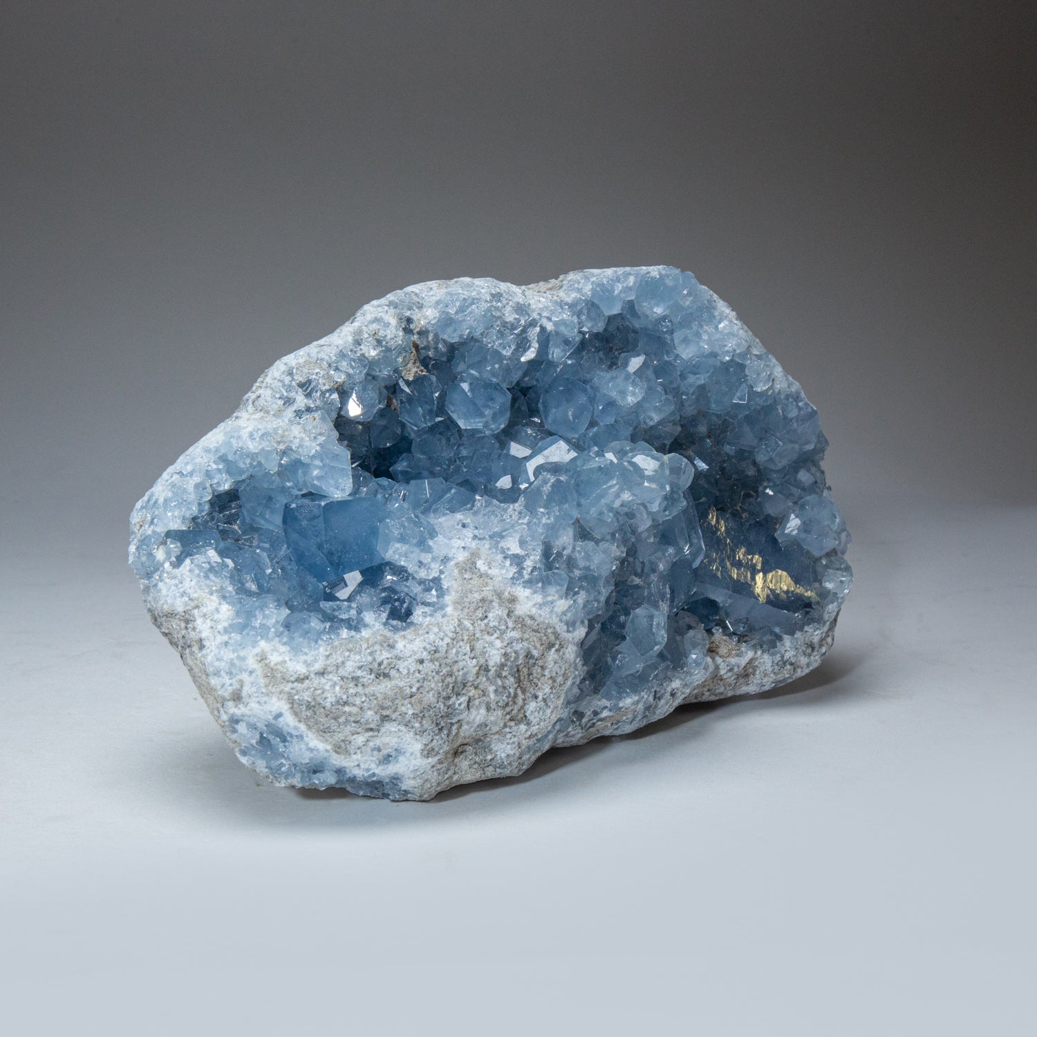Blue Celestite Cluster Geode From Sankoany, Ketsepy Mahajanga, Madagascar (5.7 lbs)