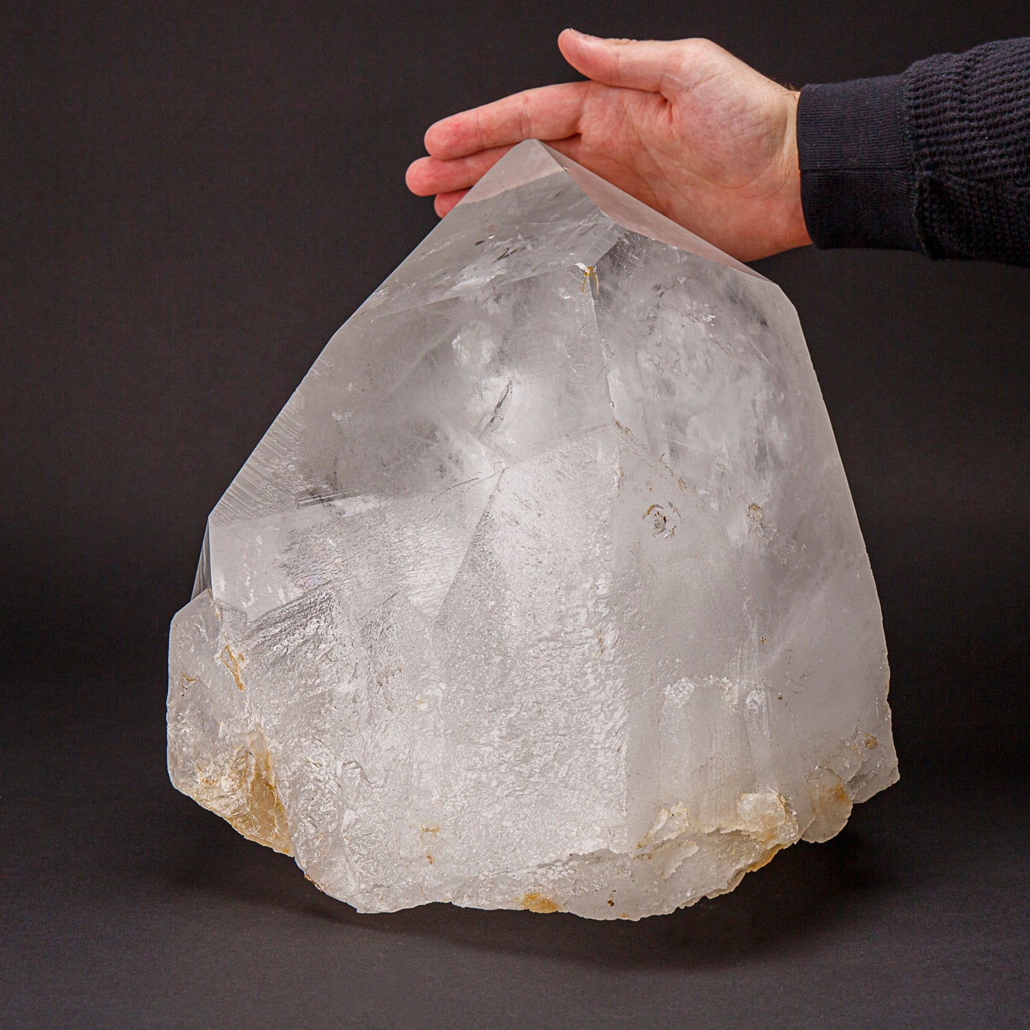 Genuine Huge Clear Quartz Crystal Cluster Point from Brazil (61.5 lbs)