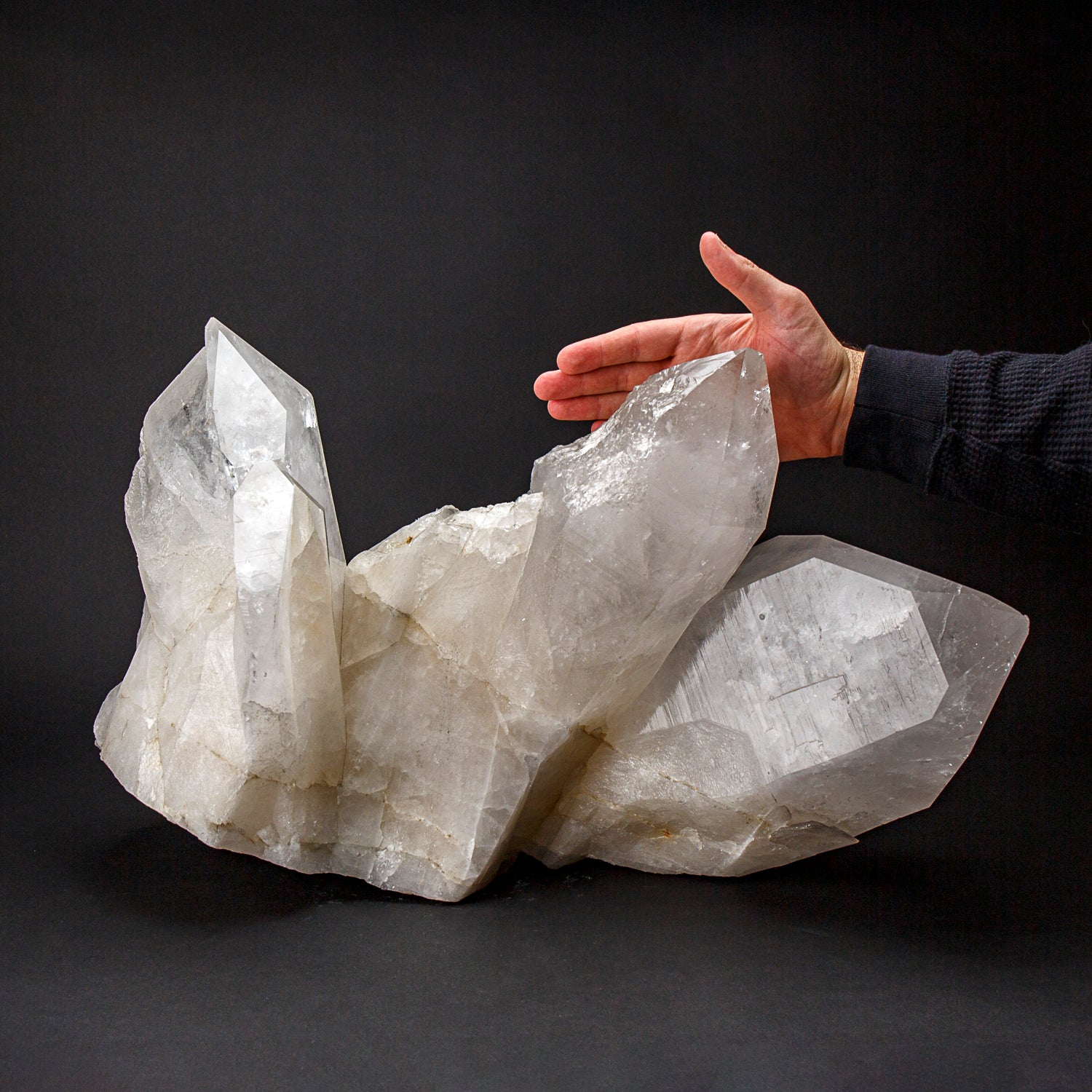Genuine Huge Clear Quartz Crystal Cluster Point from Brazil (84 lbs)