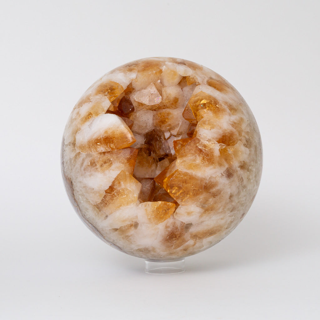 Genuine Citrine Geode Sphere from Brazil (30 lbs)