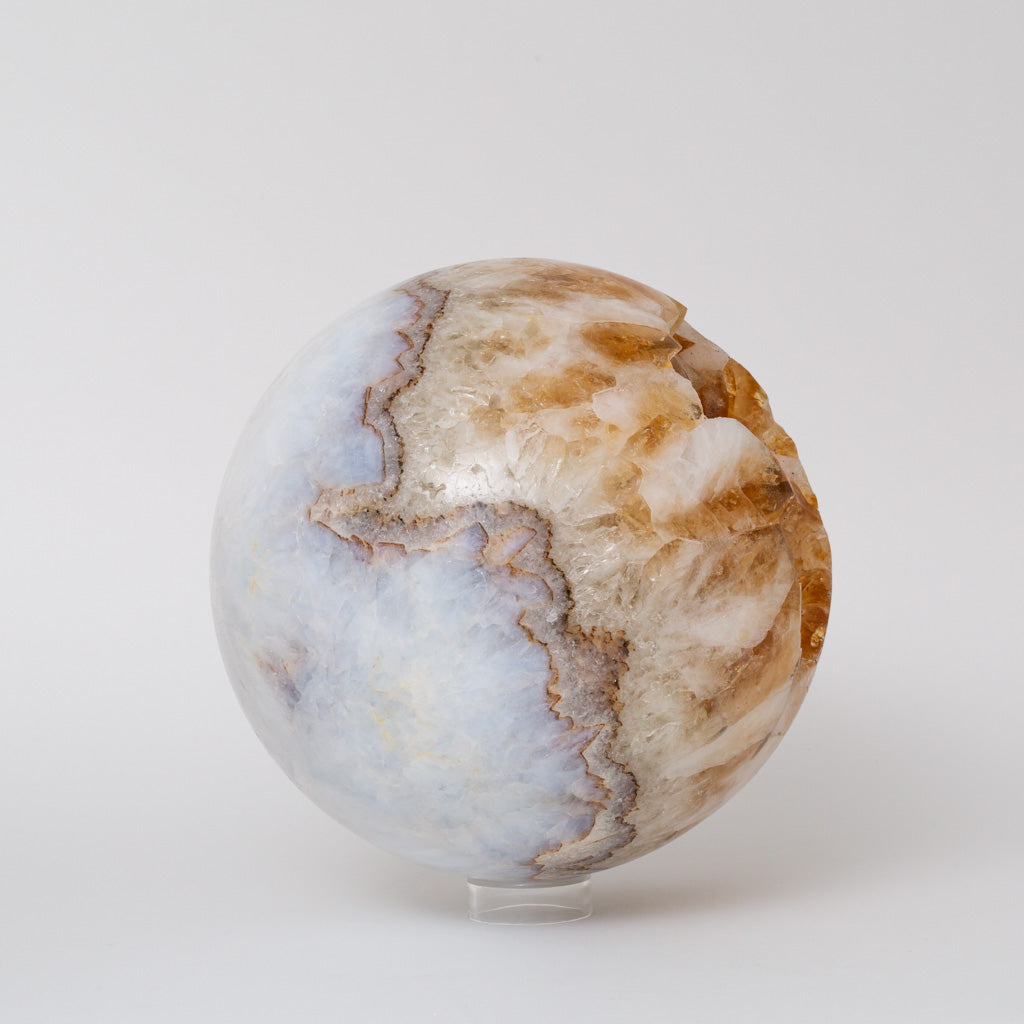 Genuine Citrine Geode Sphere from Brazil (30 lbs)