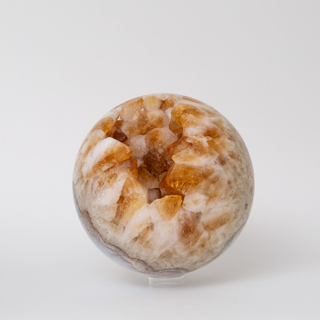 Genuine Citrine Geode Sphere from Brazil (30 lbs)