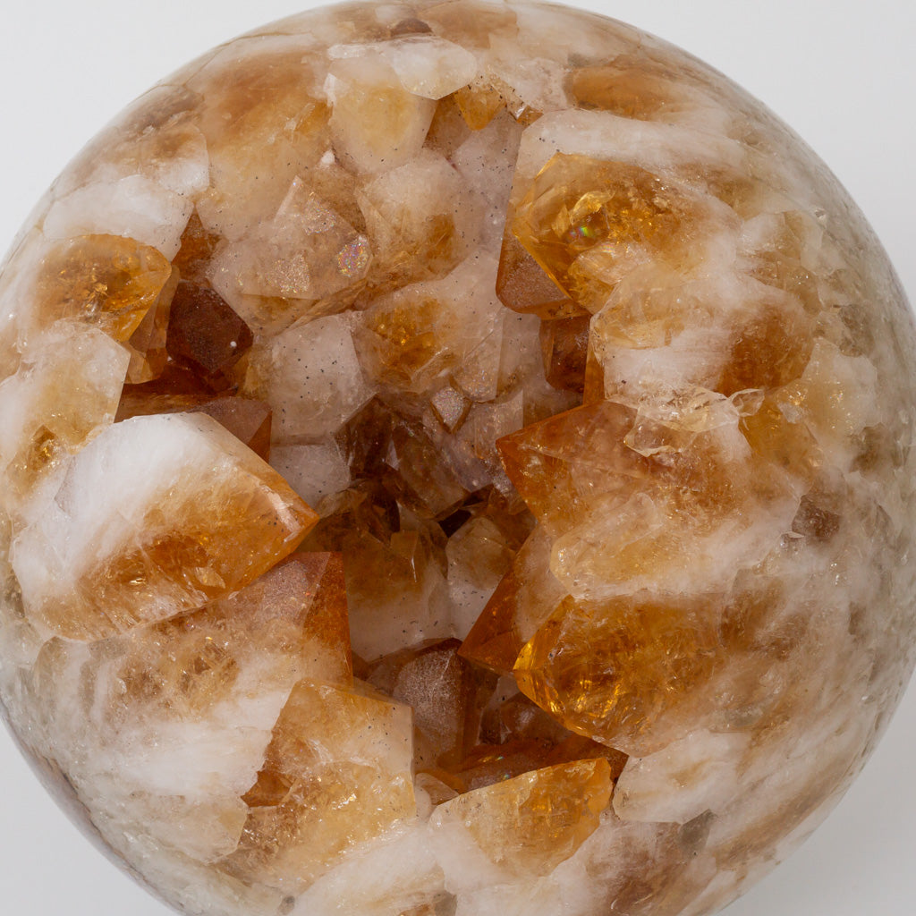 Genuine Citrine Geode Sphere from Brazil (30 lbs)