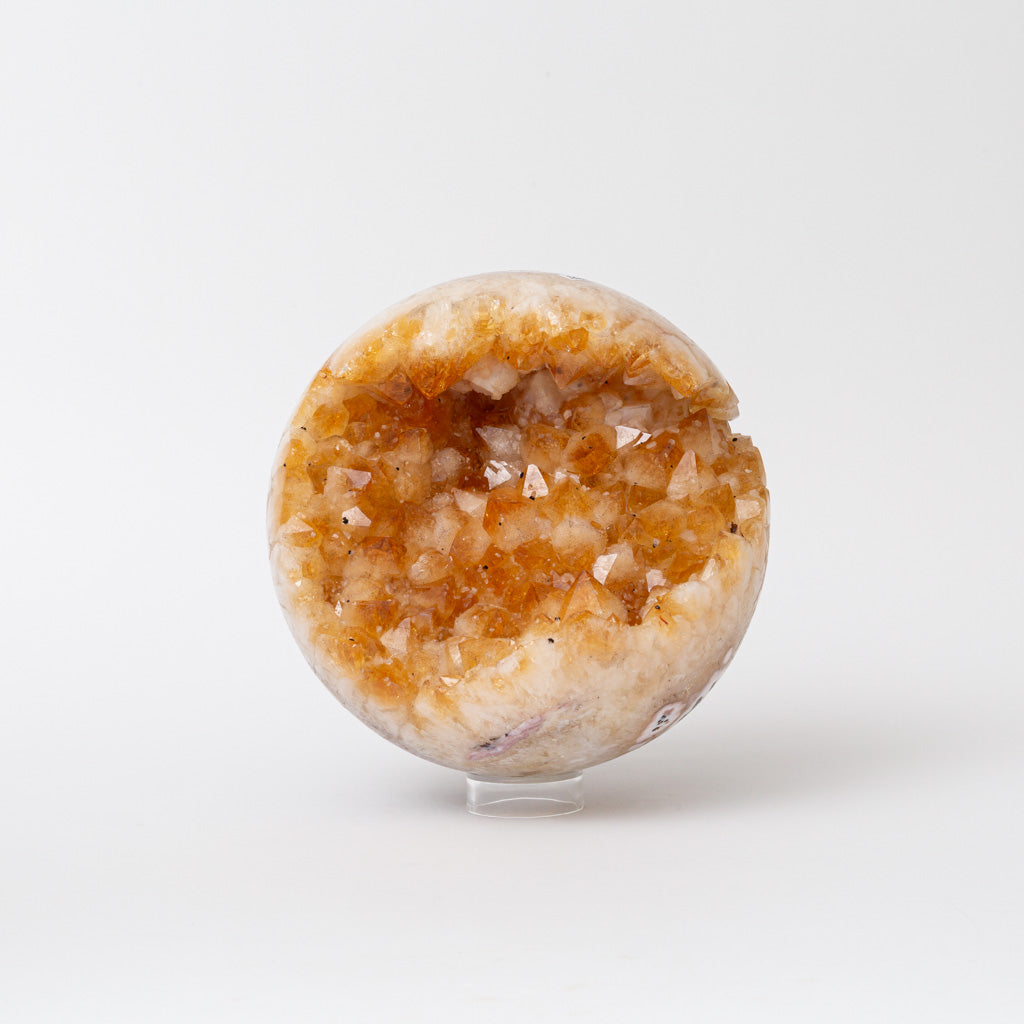 Genuine Citrine Geode Sphere from Brazil (16 lbs)