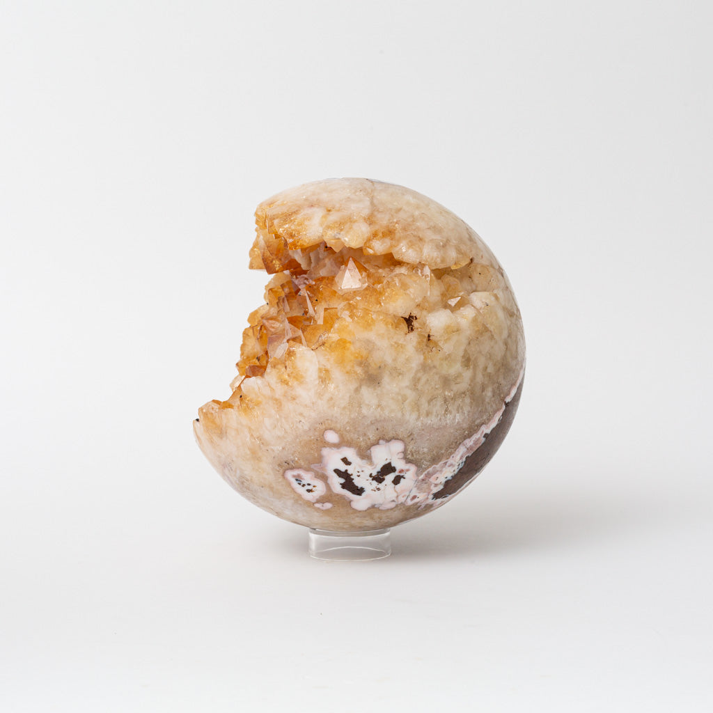 Genuine Citrine Geode Sphere from Brazil (16 lbs)