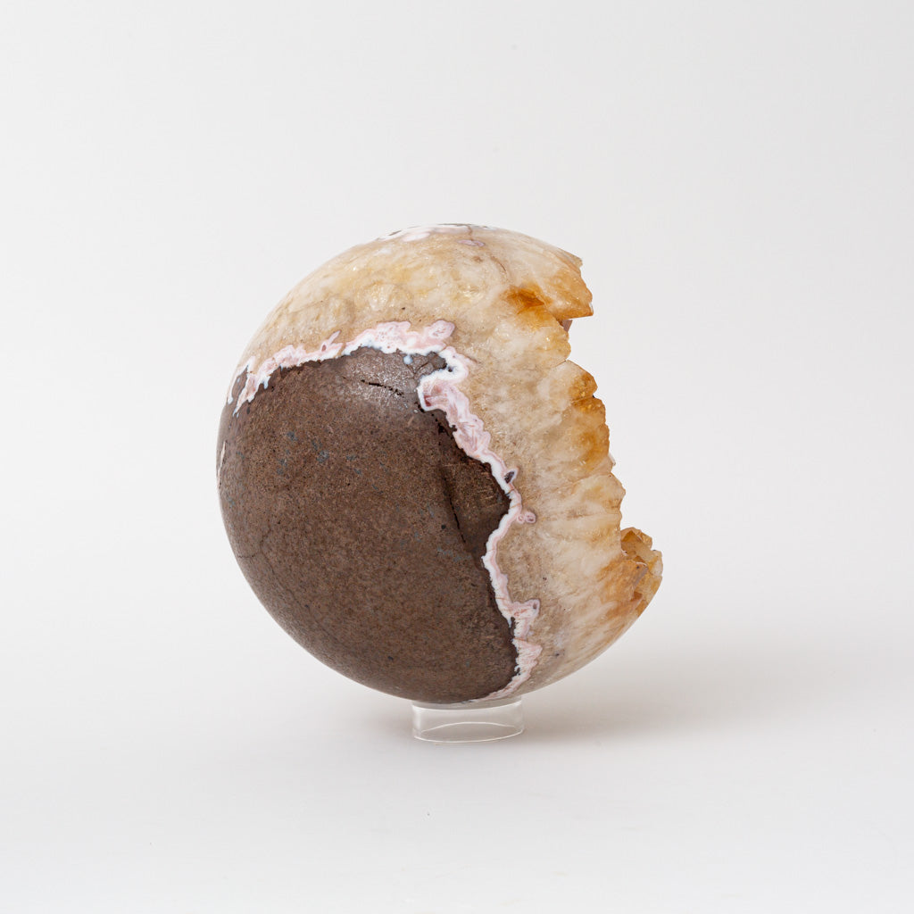 Genuine Citrine Geode Sphere from Brazil (16 lbs)