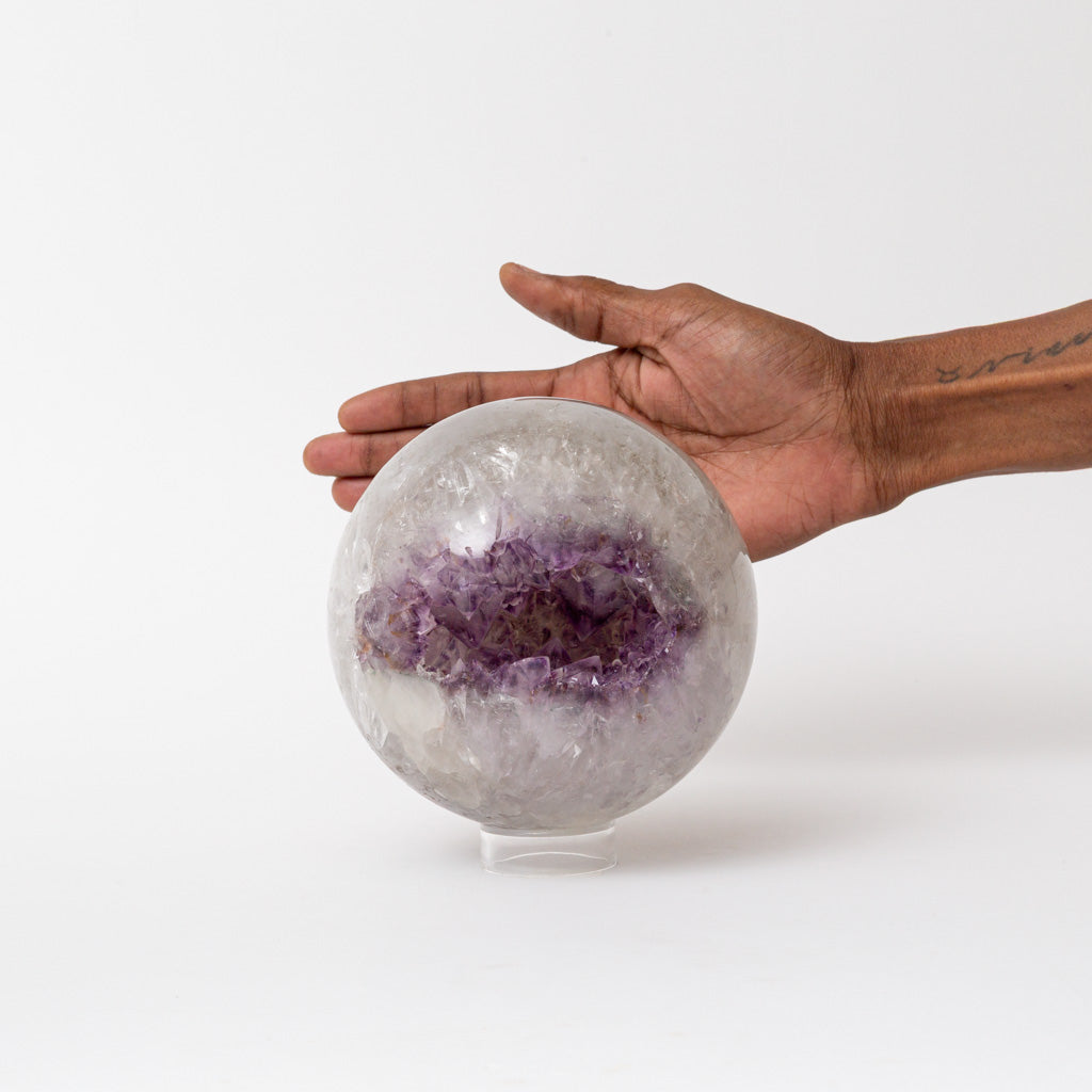 Genuine Amethyst Geode Sphere from Brazil (7.7 lbs)