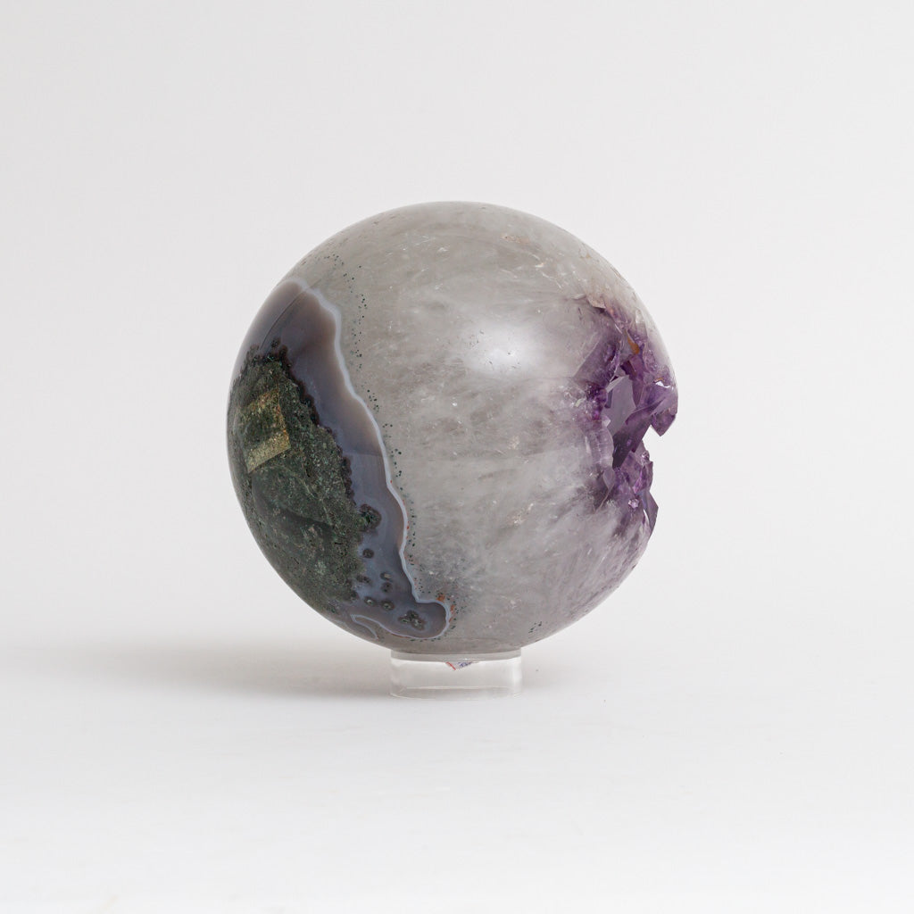 Genuine Amethyst Geode Sphere from Brazil (10 lbs)