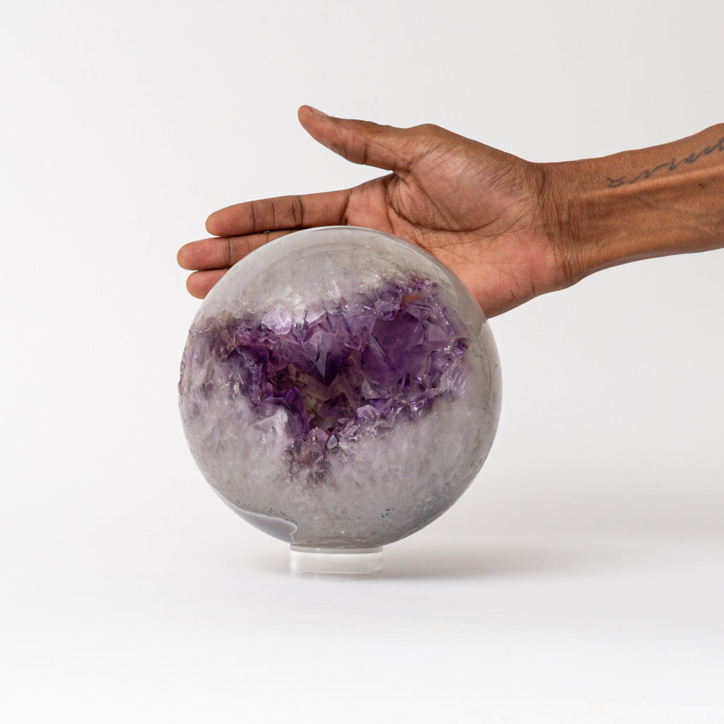 Genuine Amethyst Geode Sphere from Brazil (10 lbs)