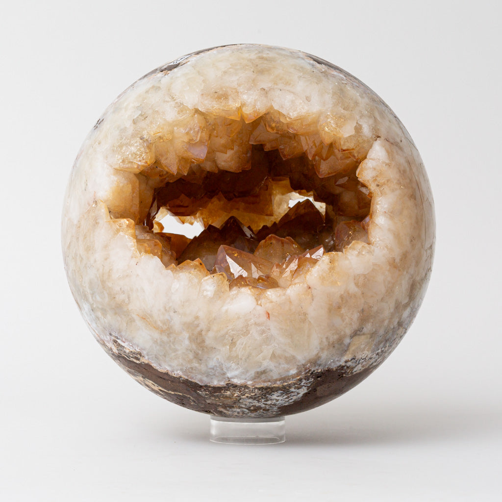 Genuine Citrine Geode Sphere from Brazil (25 lbs)