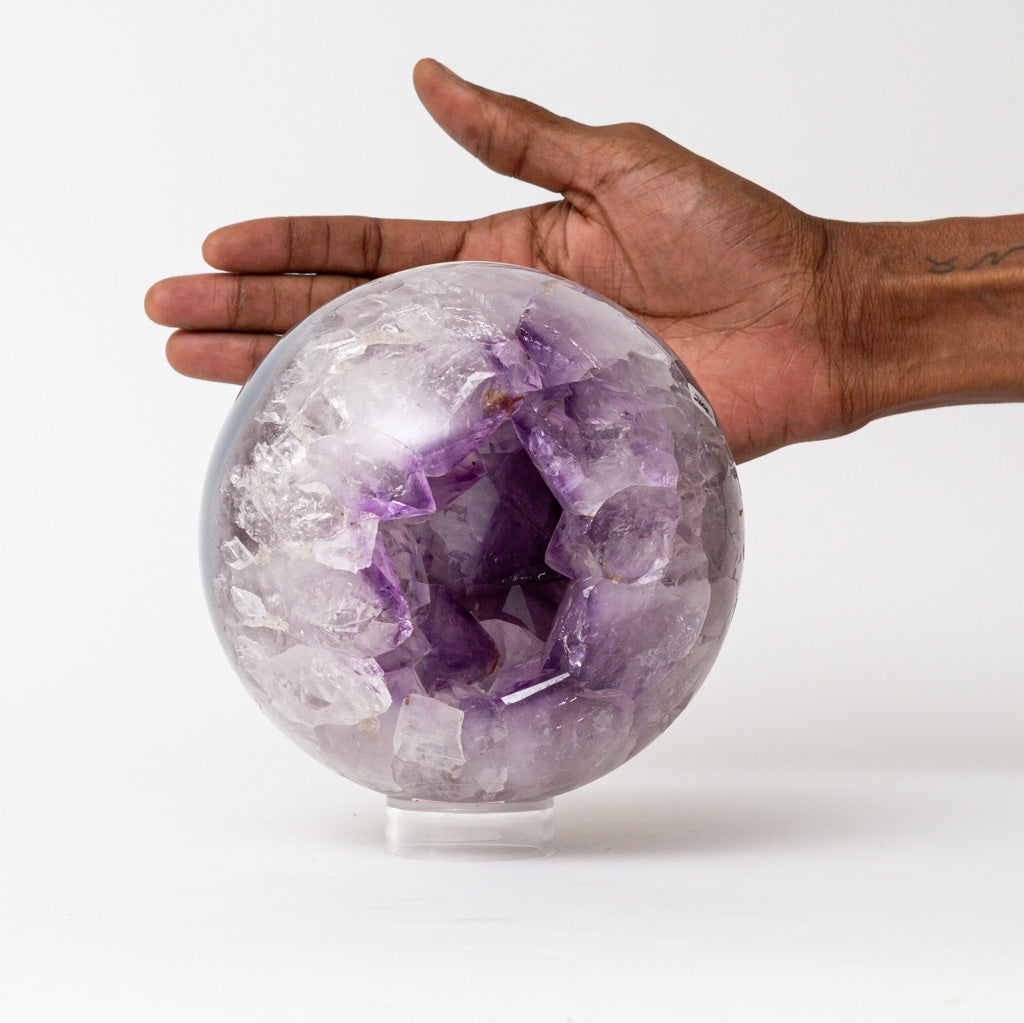 Genuine Amethyst Geode Sphere from Brazil (8.3 lbs)