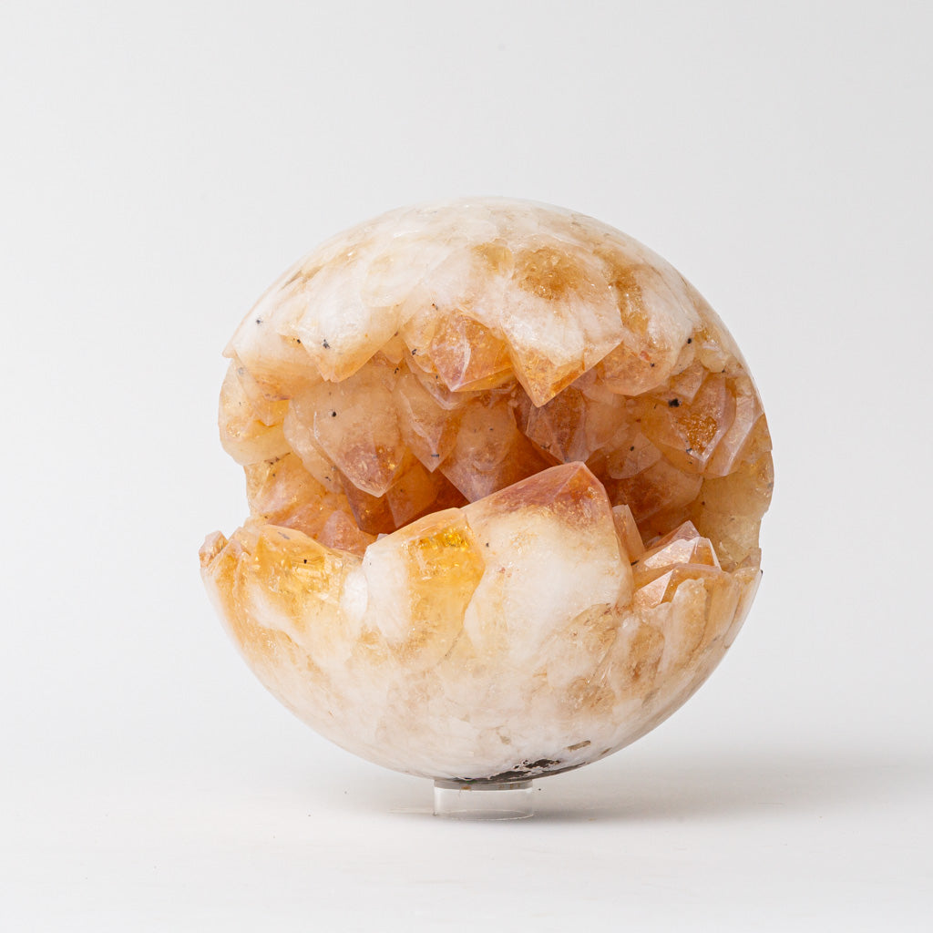Genuine Citrine Geode Sphere from Brazil (15 lbs)