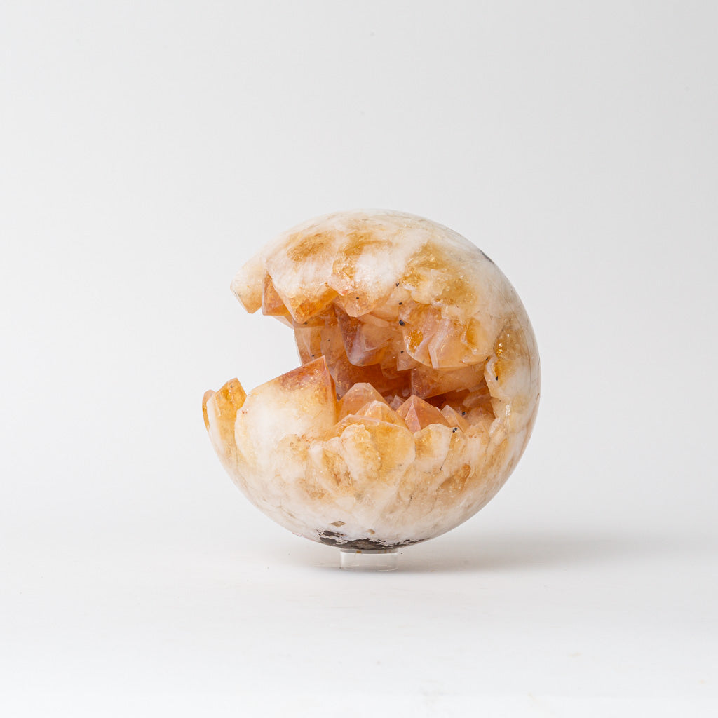 Genuine Citrine Geode Sphere from Brazil (15 lbs)