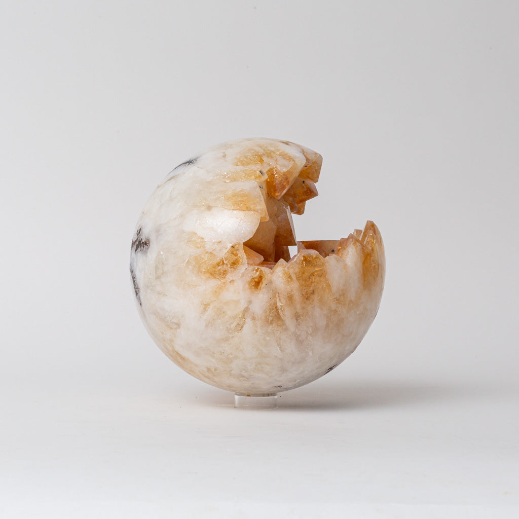 Genuine Citrine Geode Sphere from Brazil (15 lbs)