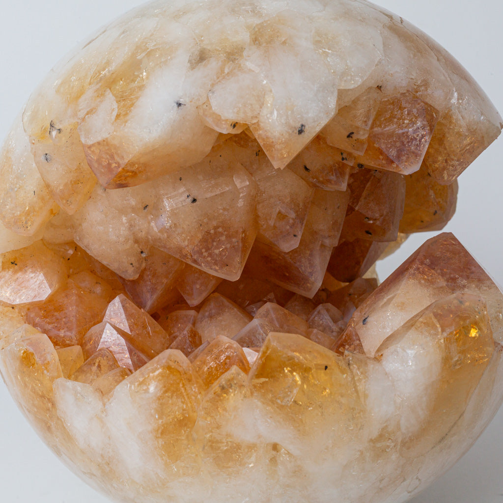 Genuine Citrine Geode Sphere from Brazil (15 lbs)