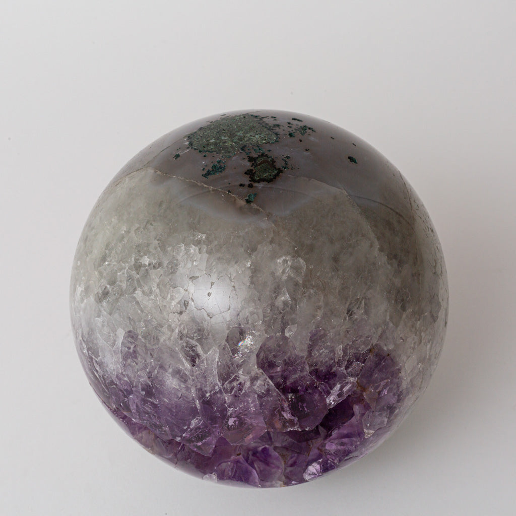 Genuine Amethyst Geode Sphere from Brazil (8 lbs)