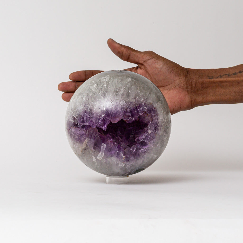 Genuine Amethyst Geode Sphere from Brazil (8 lbs)