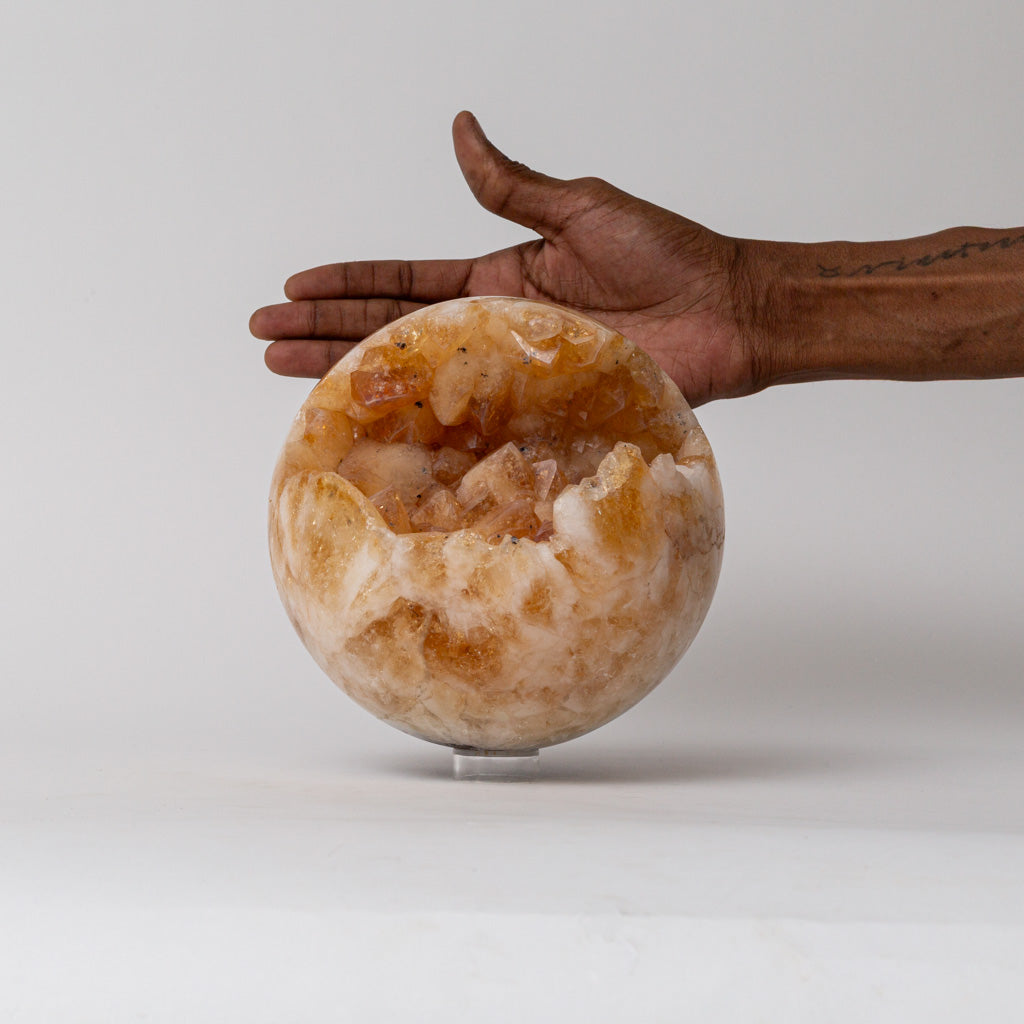 Genuine Citrine Geode Sphere from Brazil (11.5 lbs)