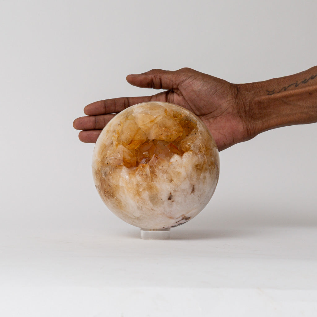 Genuine Citrine Geode Sphere from Brazil (7 lbs)