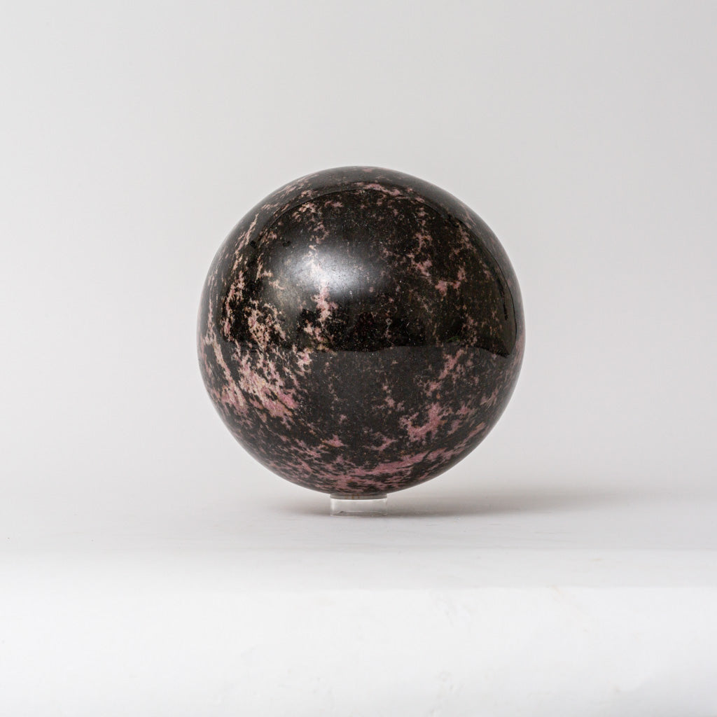 Polished Imperial Rhodonite Sphere from Madagascar (23.5 lbs)
